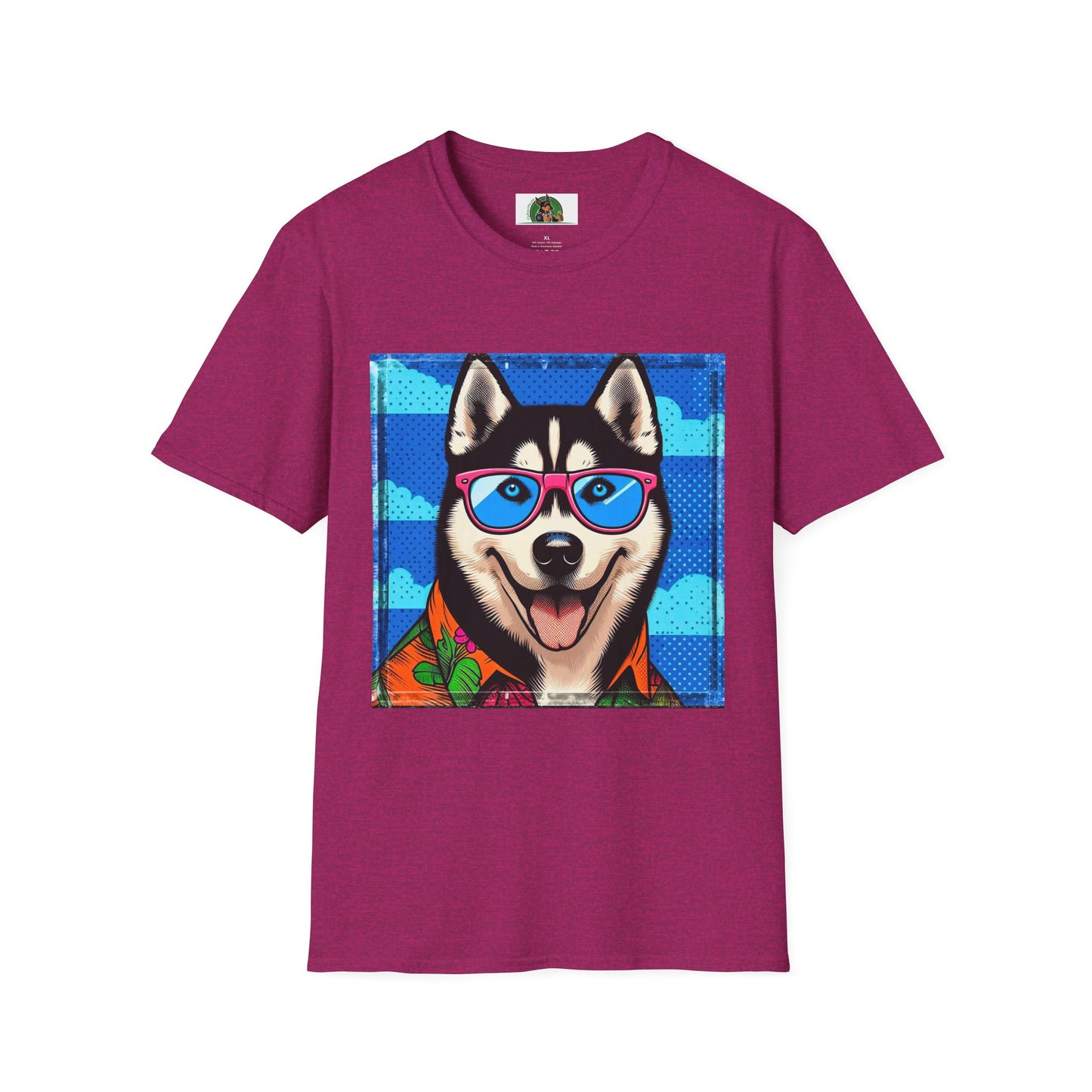 Husky T-Shirt Printify S Antique Heliconia 