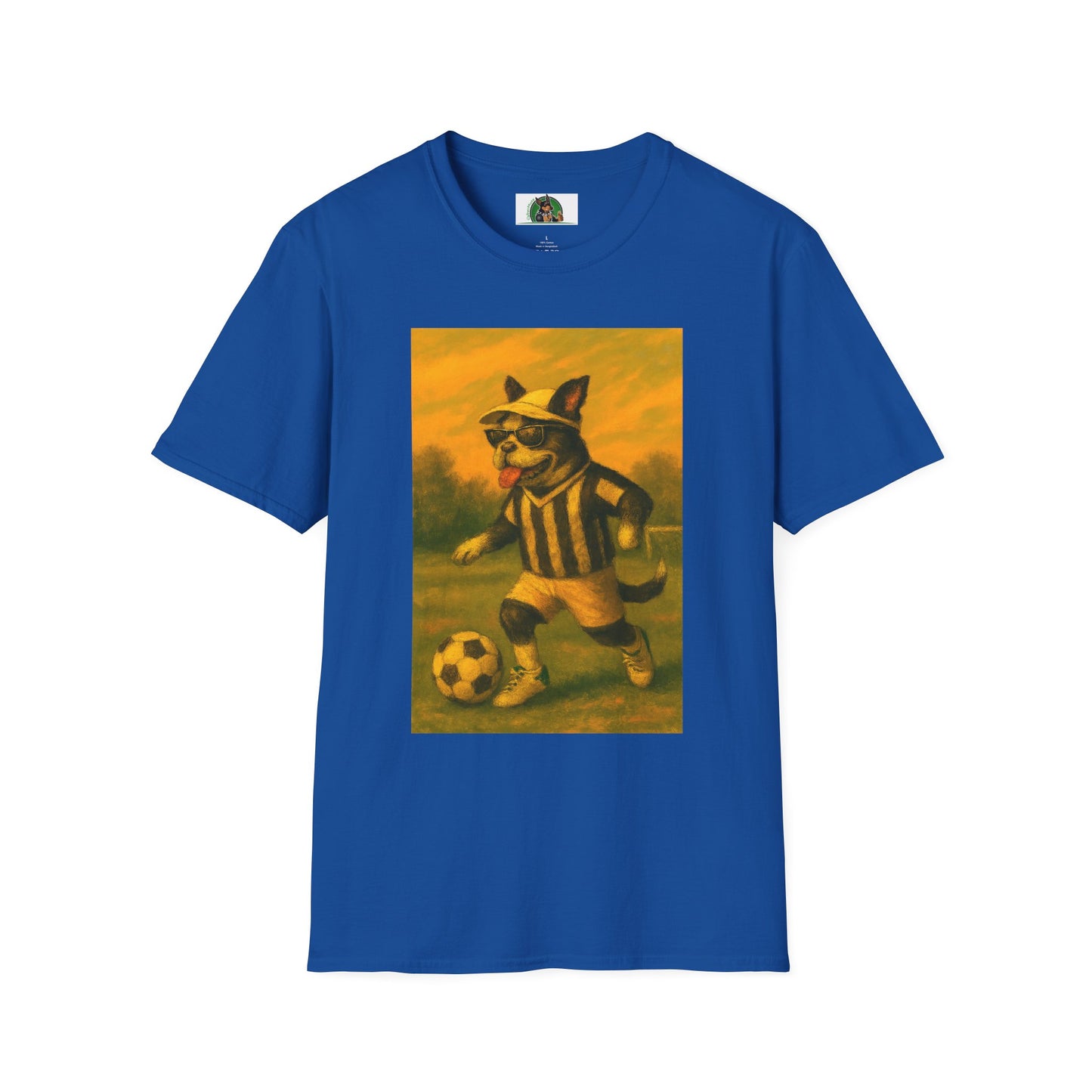 Sports Soccer Boston Terrier T-Shirt T-Shirt Printify Royal XS