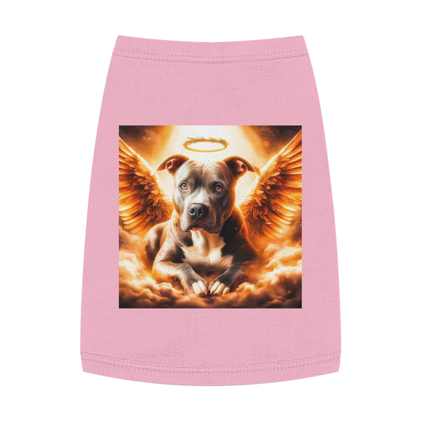 Pet Tank Top Pit Bull glowing Angel Pets Printify M Pink