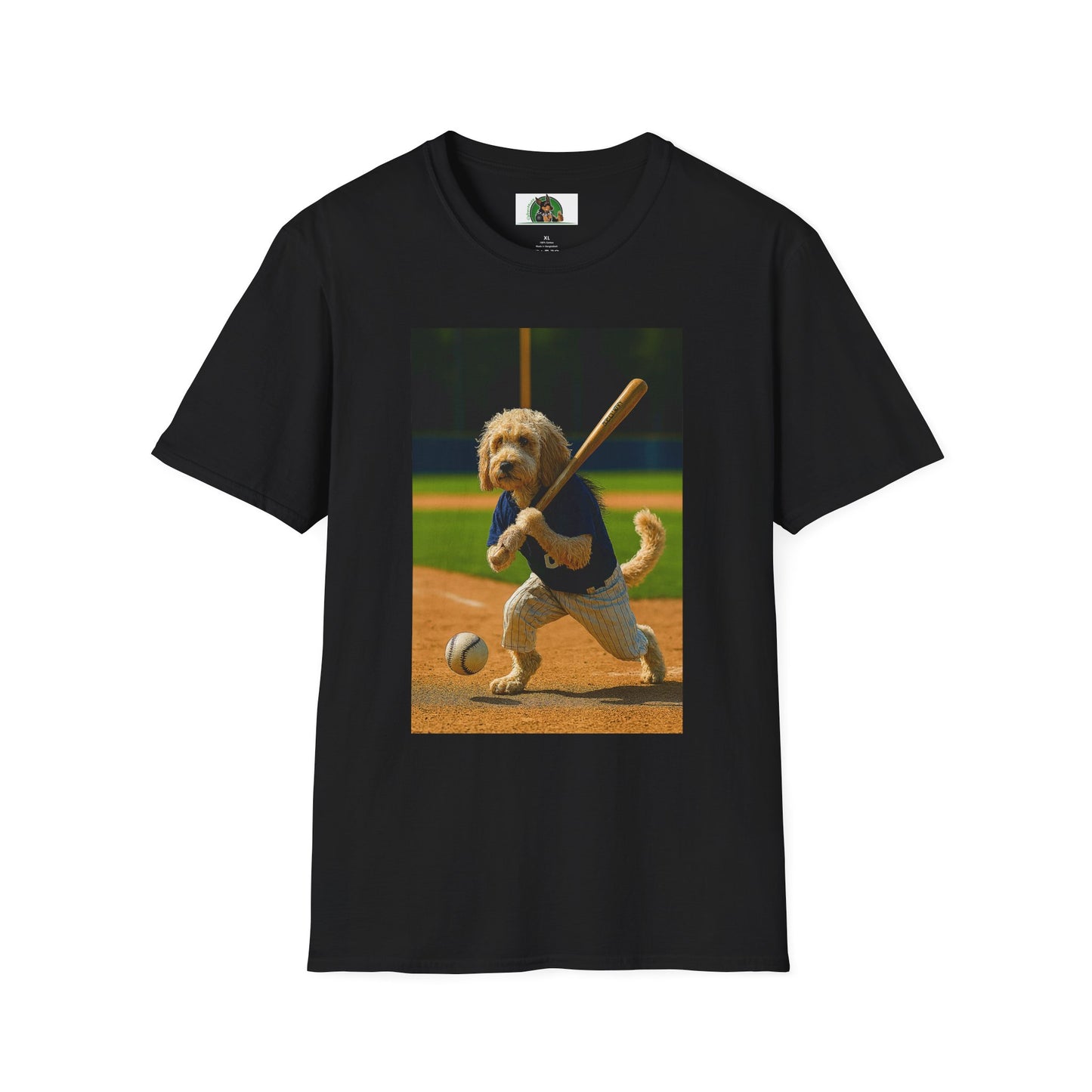 Sports Cockerpoo Baseball T-Shirt T-Shirt Printify Black XS
