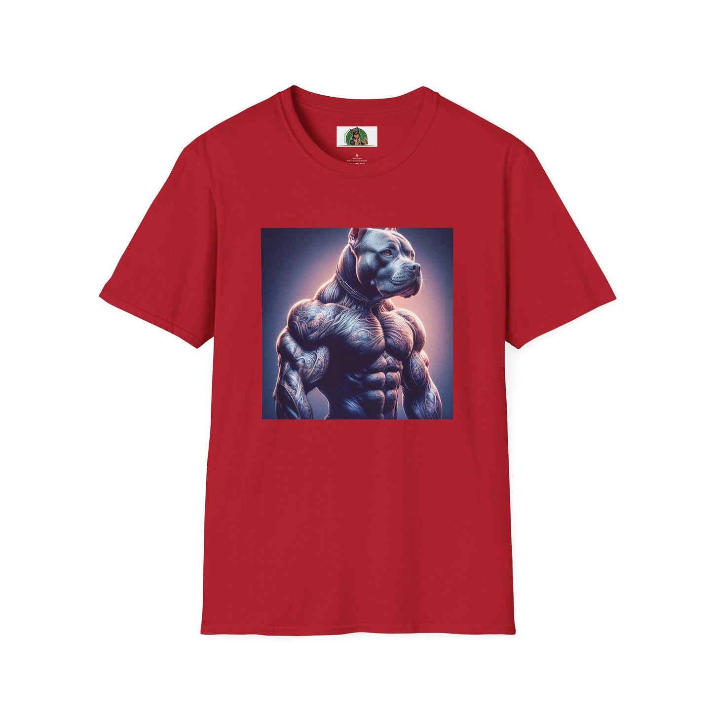 Pit Bull T-Shirt Printify S Cherry Red