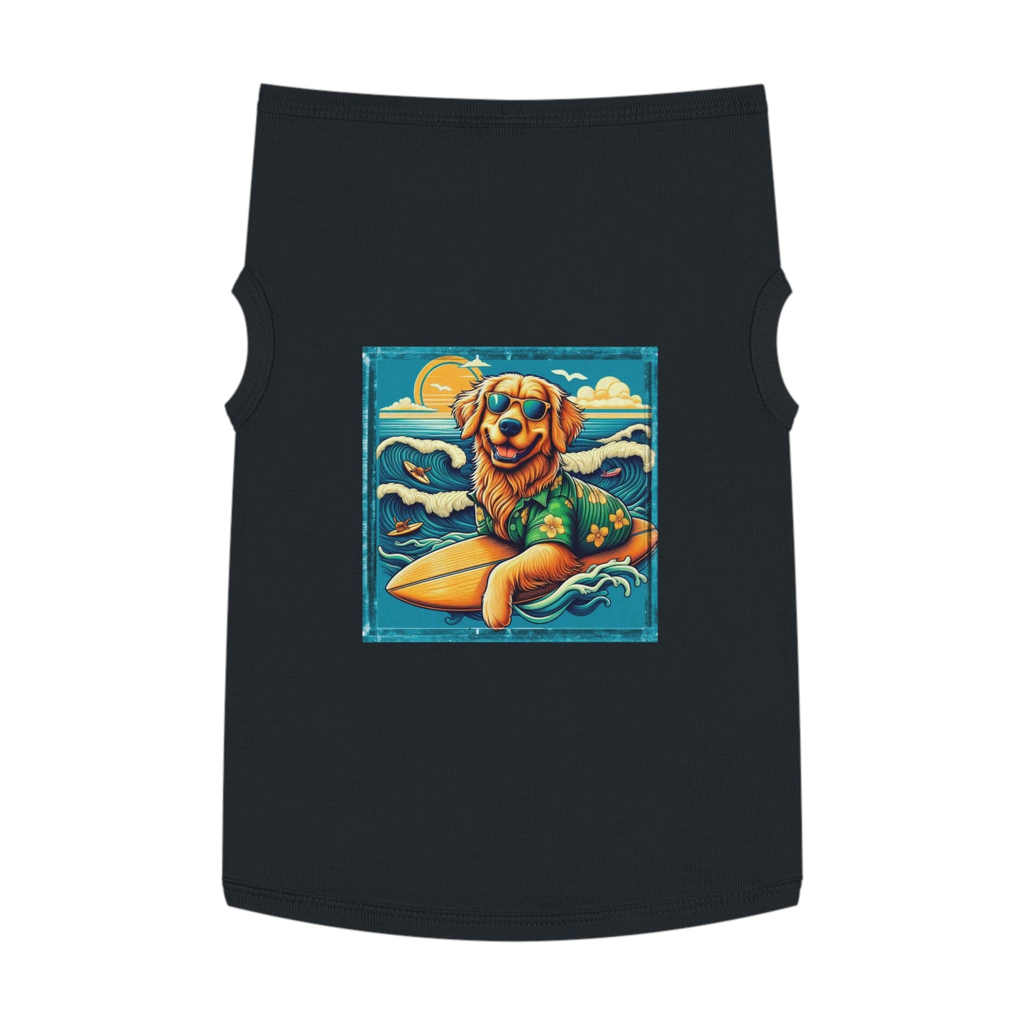 Golden Retriever pet tank top Pets Printify   