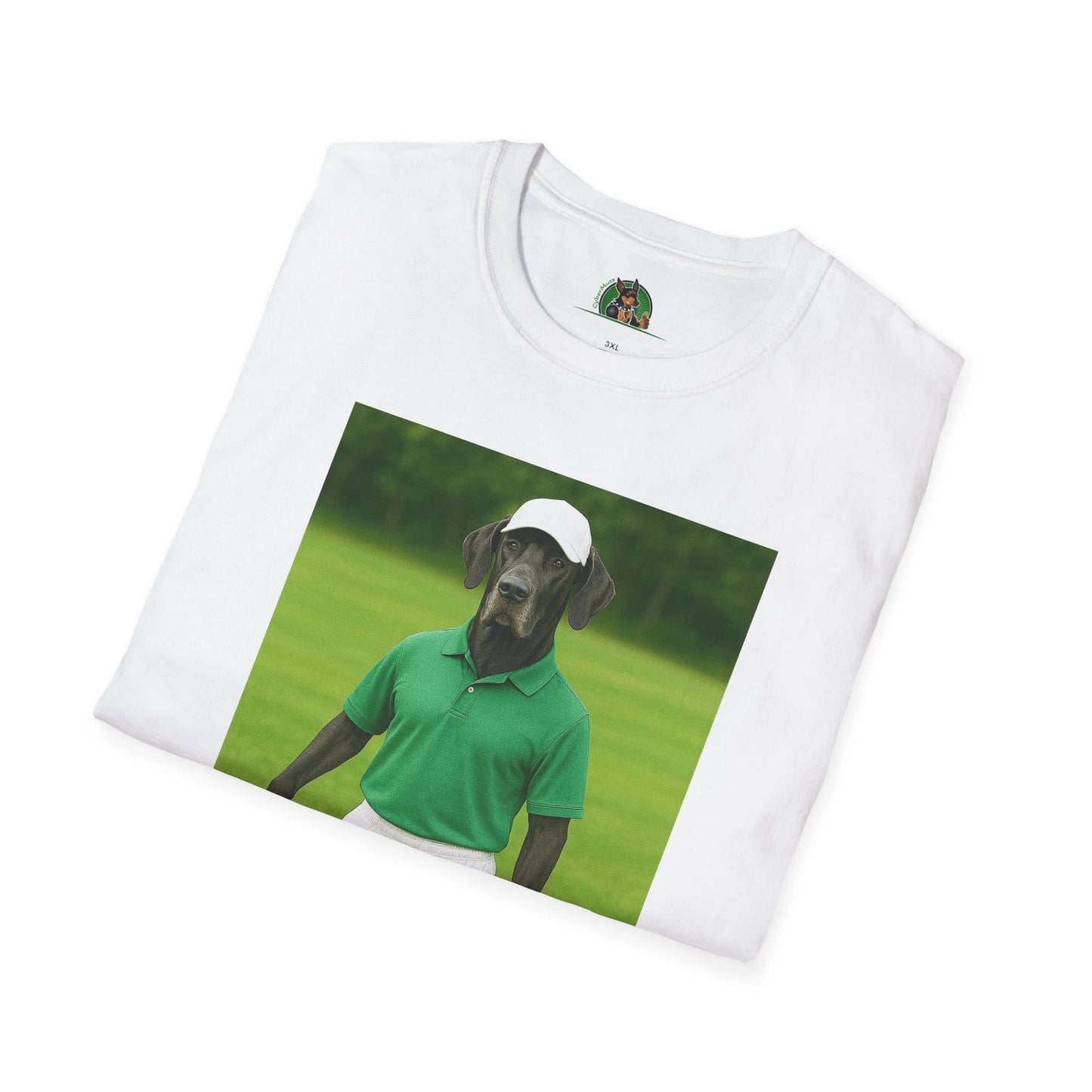 Great Dane Golf T-Shirt — Playing Golf Sports Dog Tee T-Shirt Printify