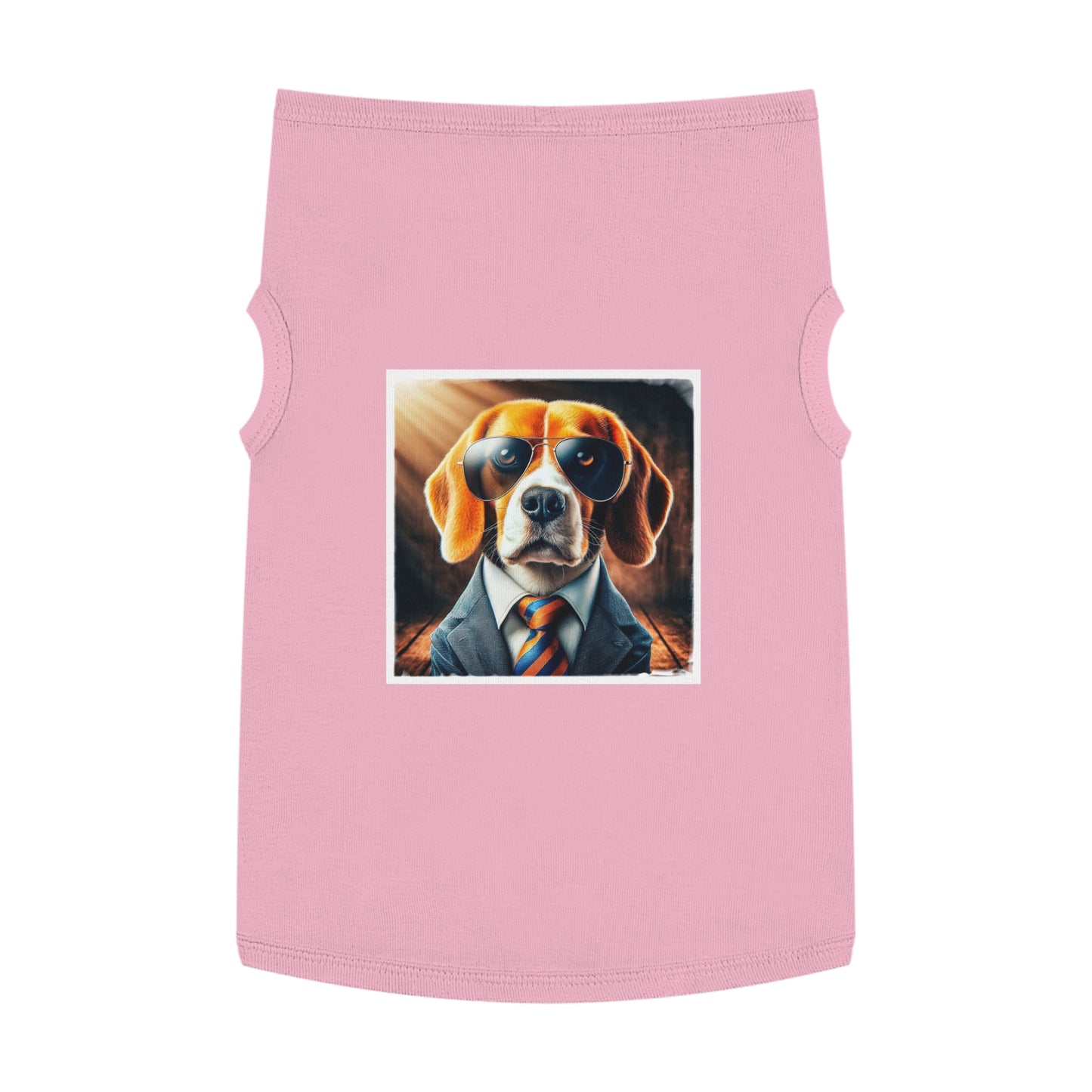 Pet Tank Top Beagle In Suit Pets Printify XL Pink 