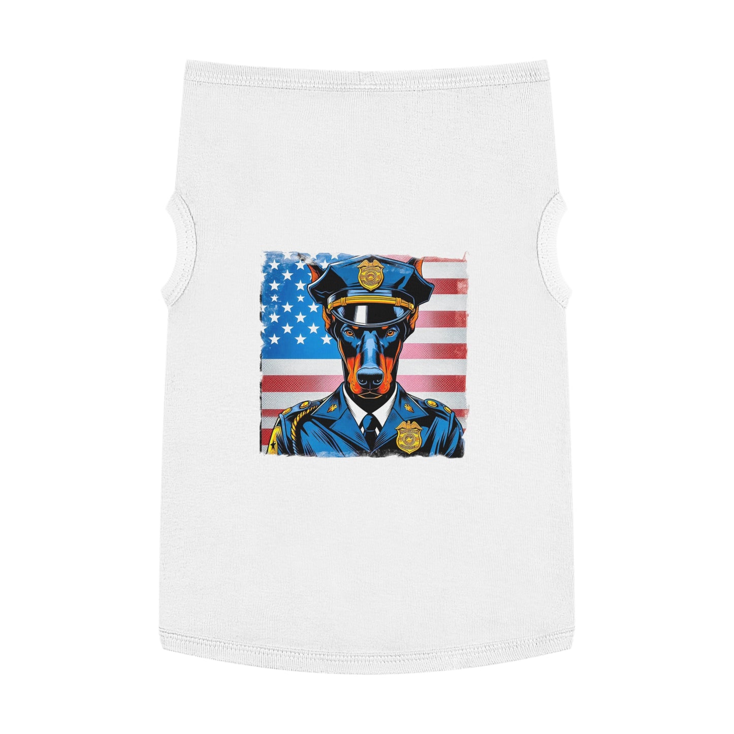 Pet Tank Top Doberman Pets Printify XL White 