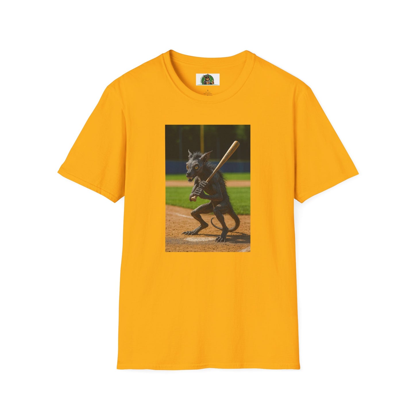 Sports Chupacabra Baseball Tee T-Shirt Printify Gold S