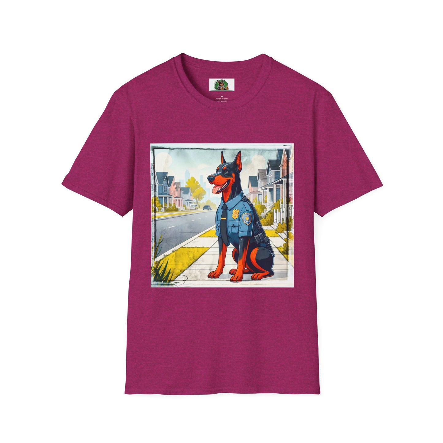 Doberman T-Shirt Printify S Antique Heliconia