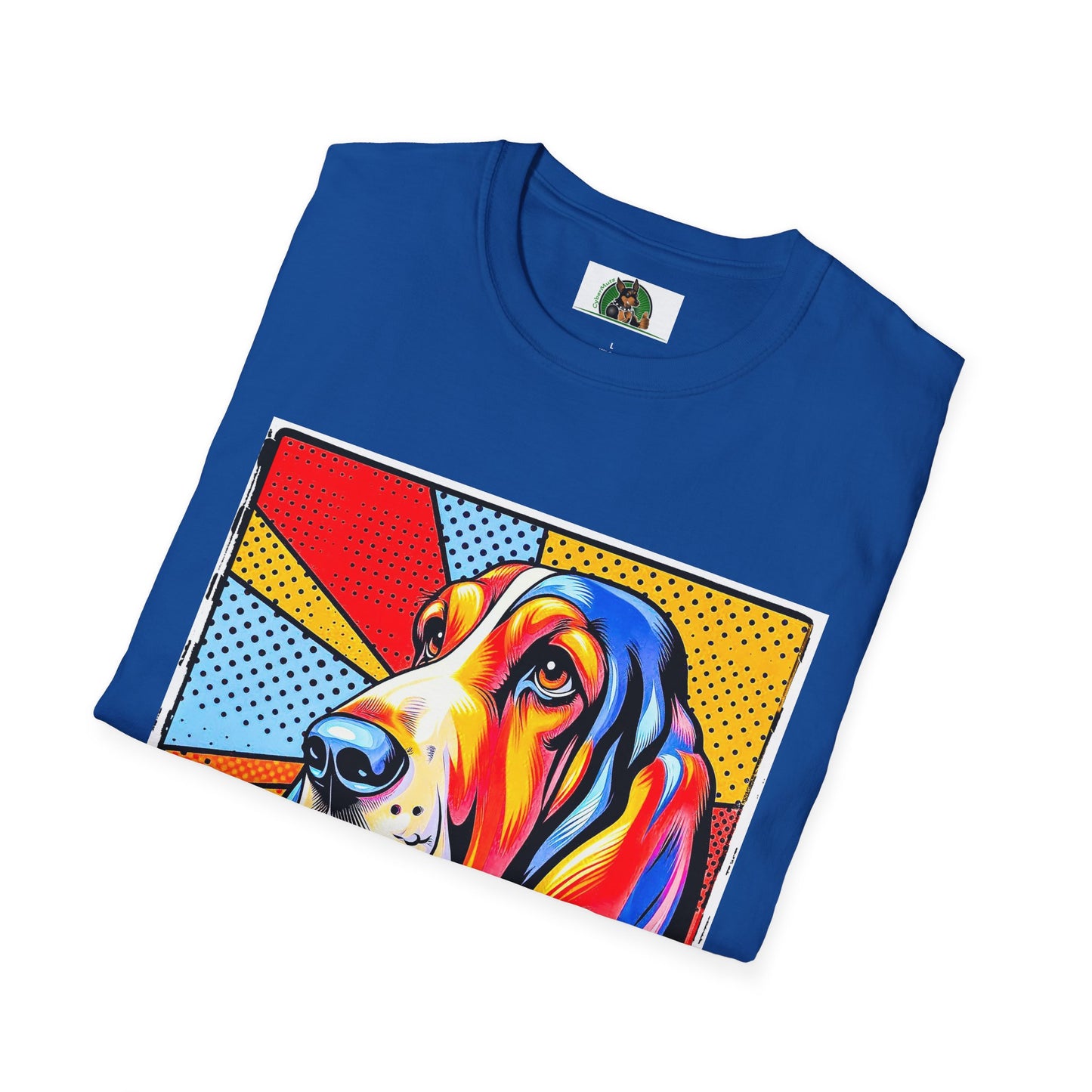 Basset Hound Profile Pop Art Pic T-Shirt Printify
