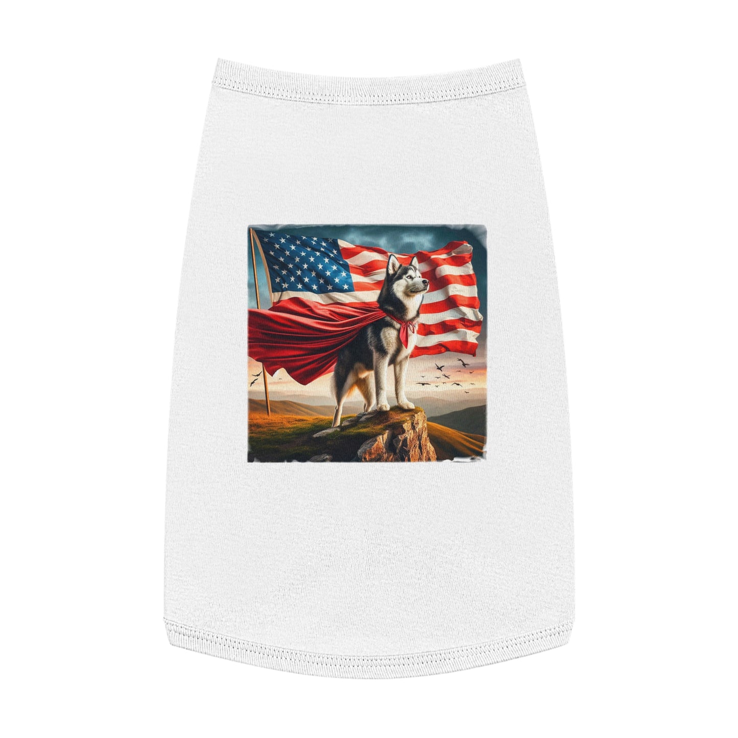 Pet Tank Top Husky Pets Printify L White 