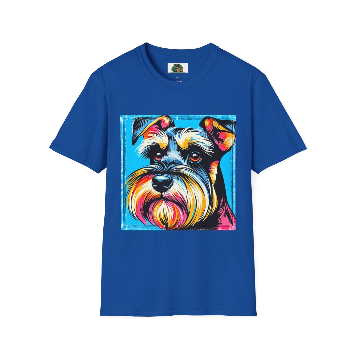 Schnauzer T-Shirt with Miniature Schnauzer Design T-Shirt Printify XS Royal 