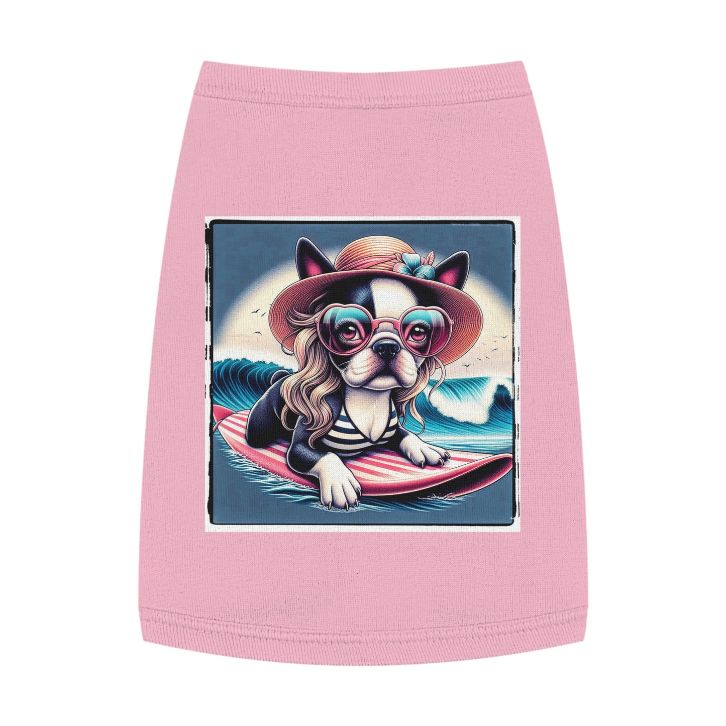 Pet Tank Top Boston Terrier Pets Printify M Pink 