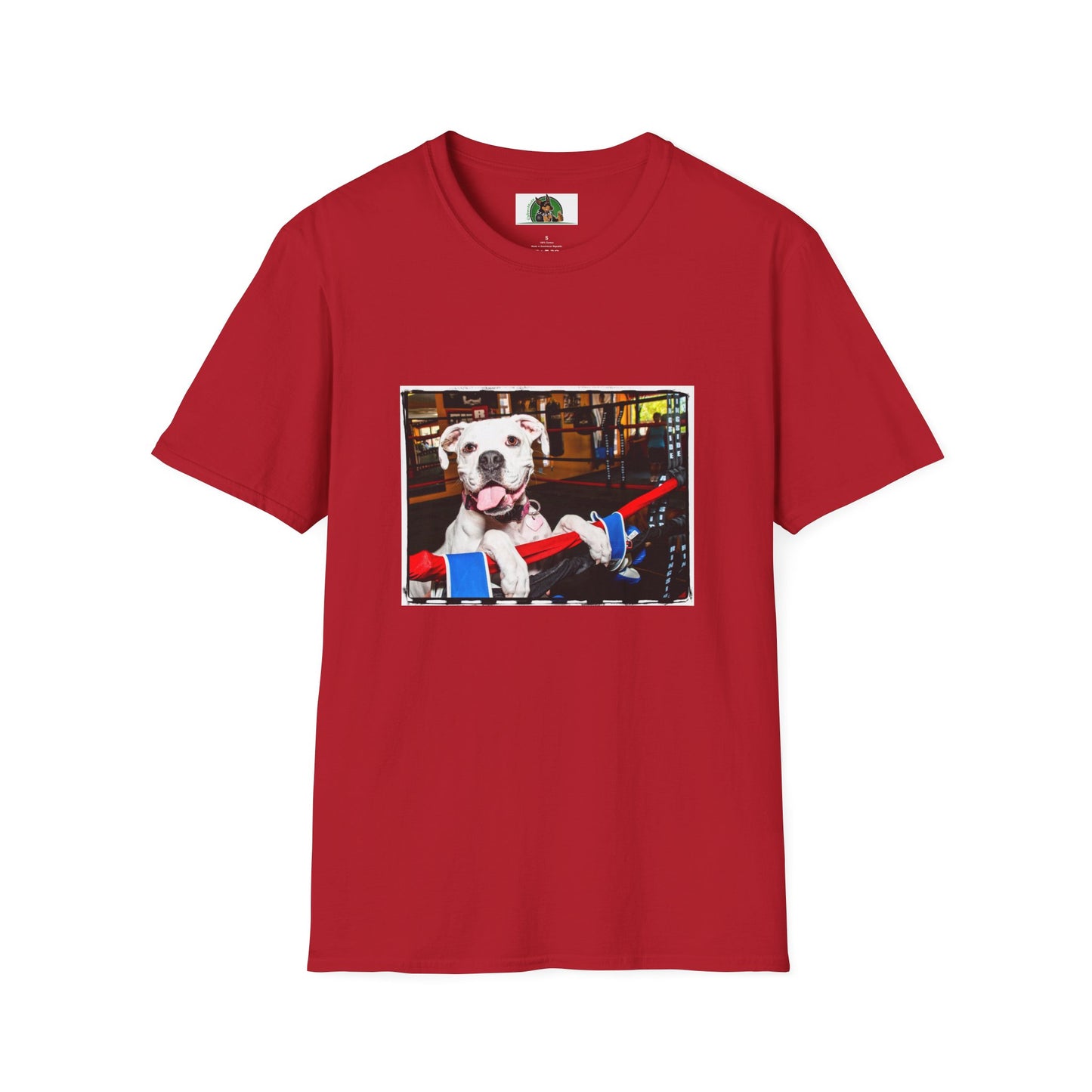 Boxer Dog In Boxing Ring Shirt T-Shirt Printify S Cherry Red 