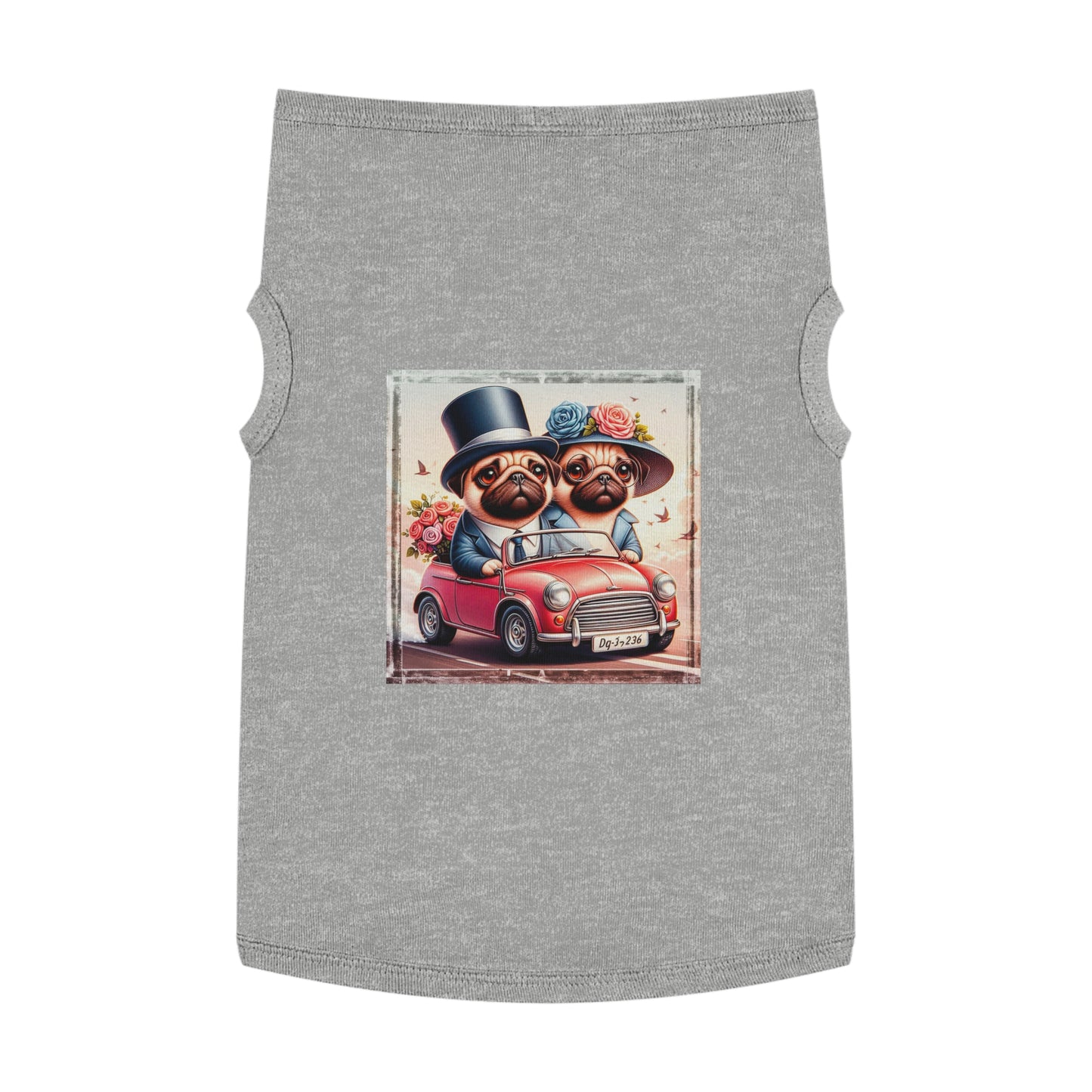 Wacky Pet Tank Top Pug Pets Printify XL Heather 