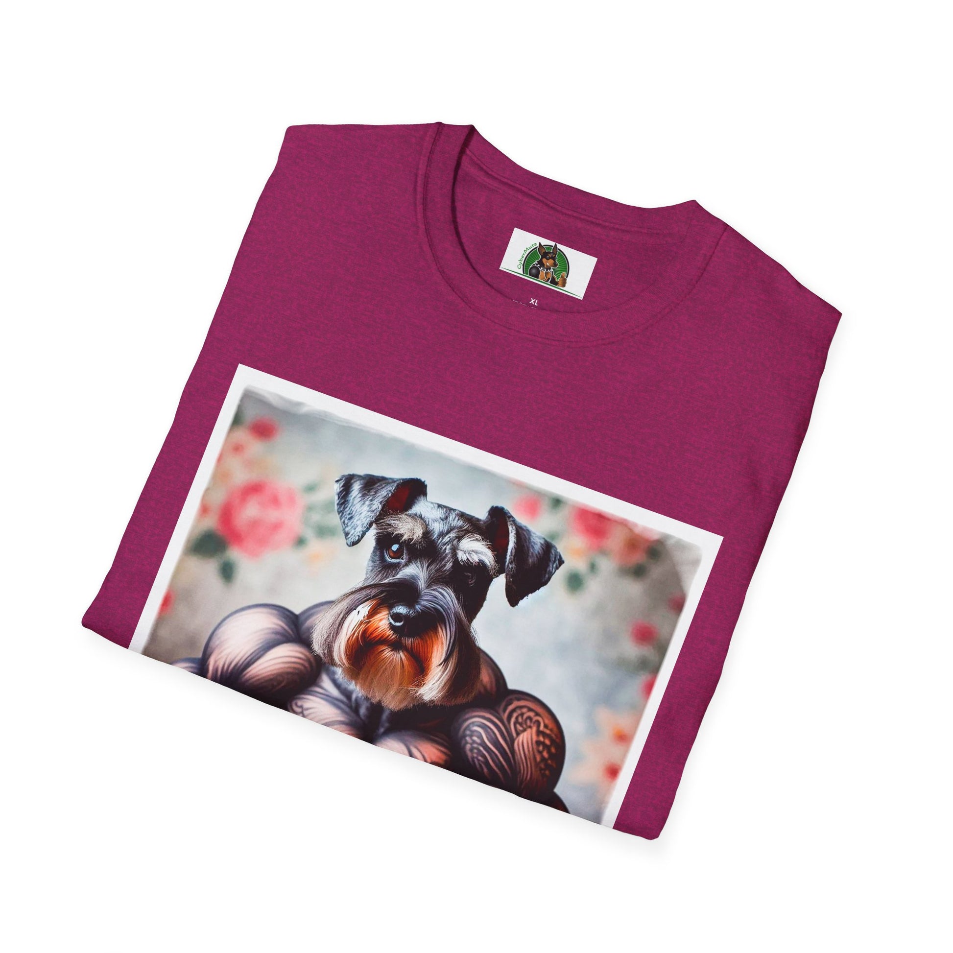 Schnauzer T-Shirt with Miniature Schnauzer Design T-Shirt Printify   