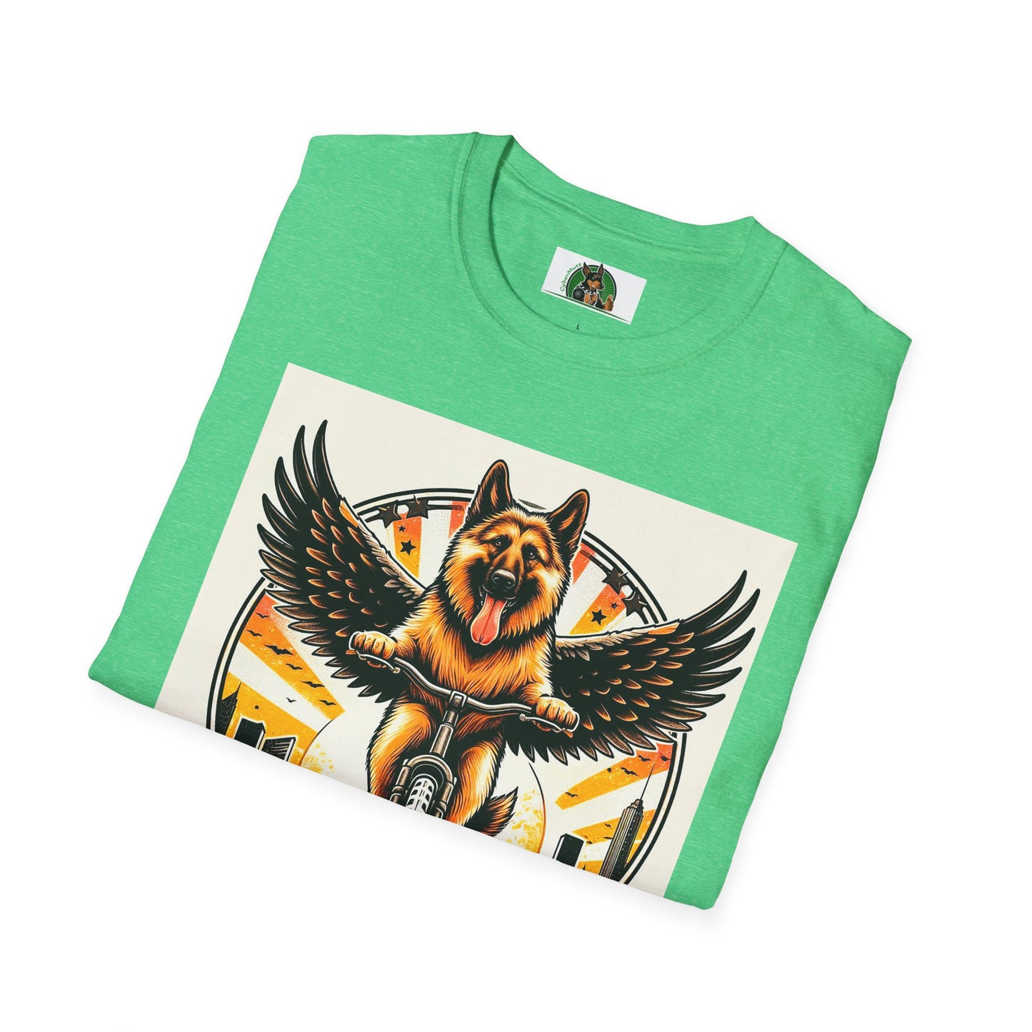 German Shepherd Angel bike riding