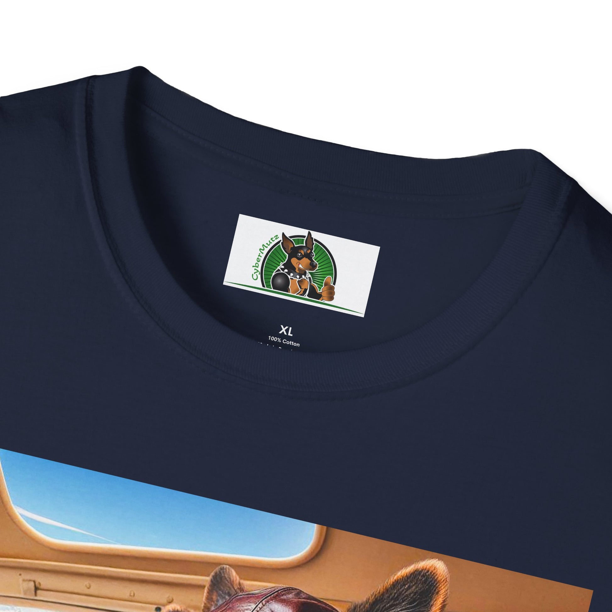 German Shepherd airline pilot T-Shirt Printify