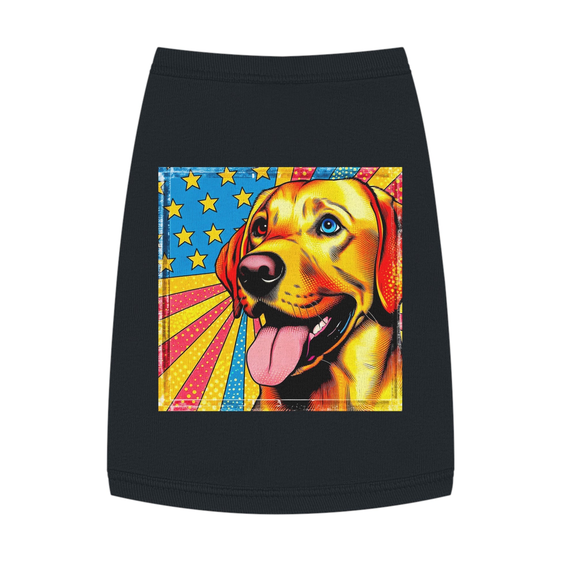Labrador Retriever Stars and Stripes shirt Pets Printify M Black