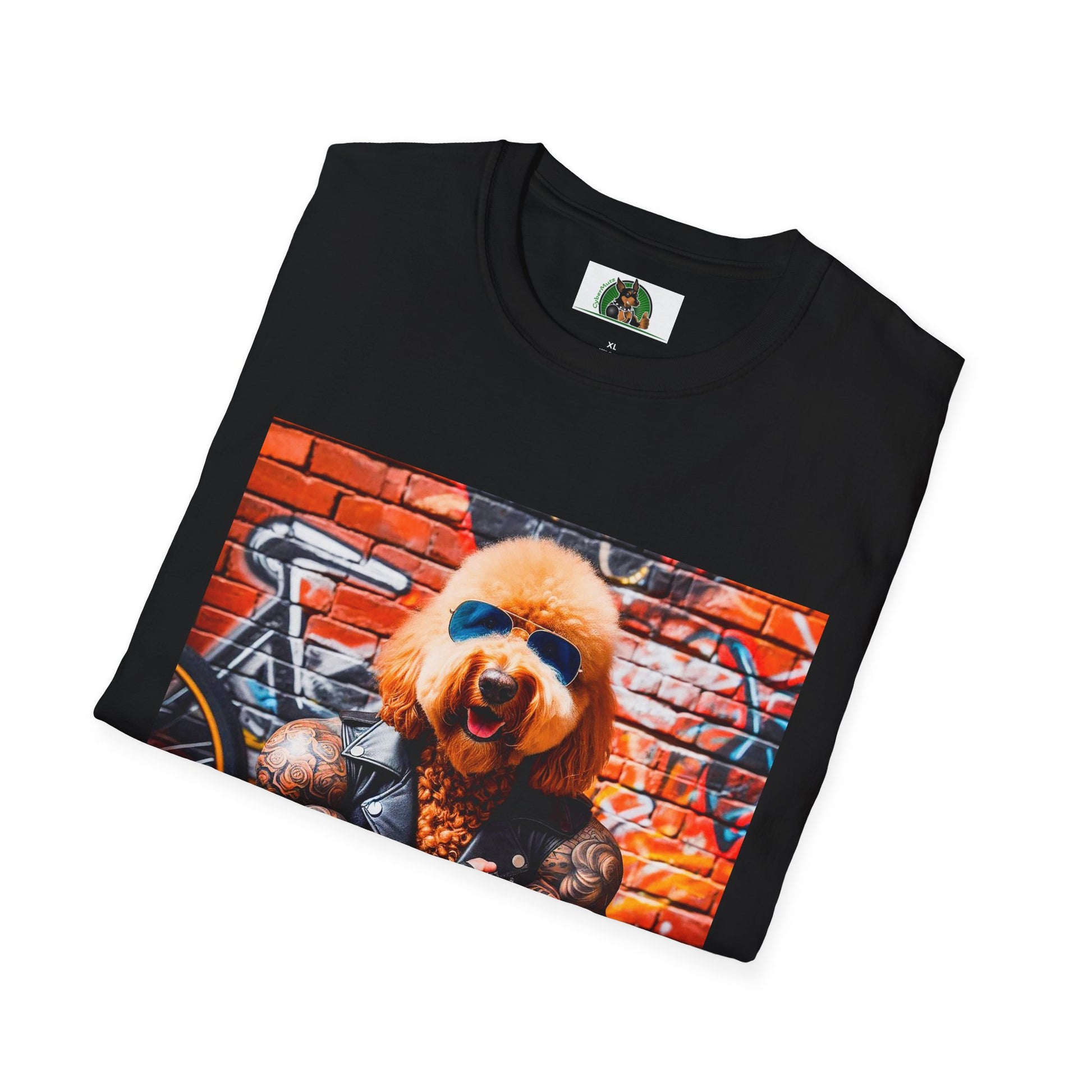 Golden Doodle tough guy muscles t shirt T-Shirt Printify