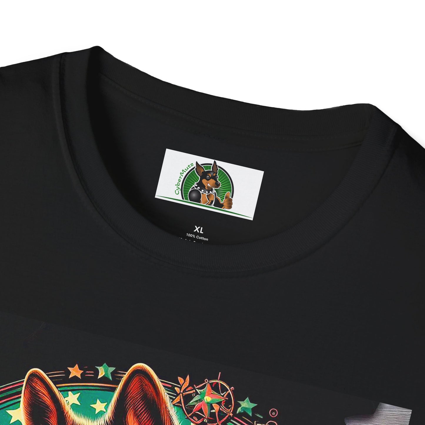 German Shepherd happy boy T-Shirt Printify