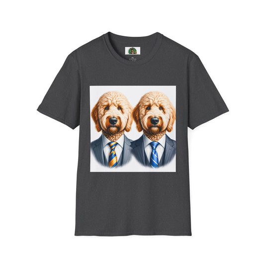 Golden Doodle two suits shirt T-Shirt Printify XS Dark Heather