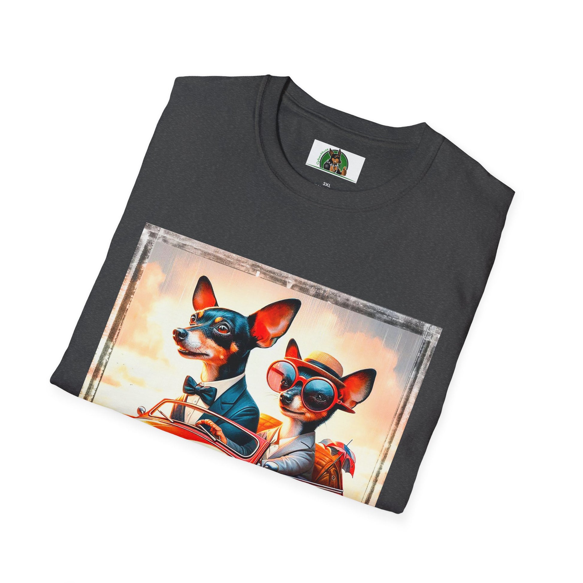 Wacky Rat Terrier T-Shirt couple driving T-Shirt Printify