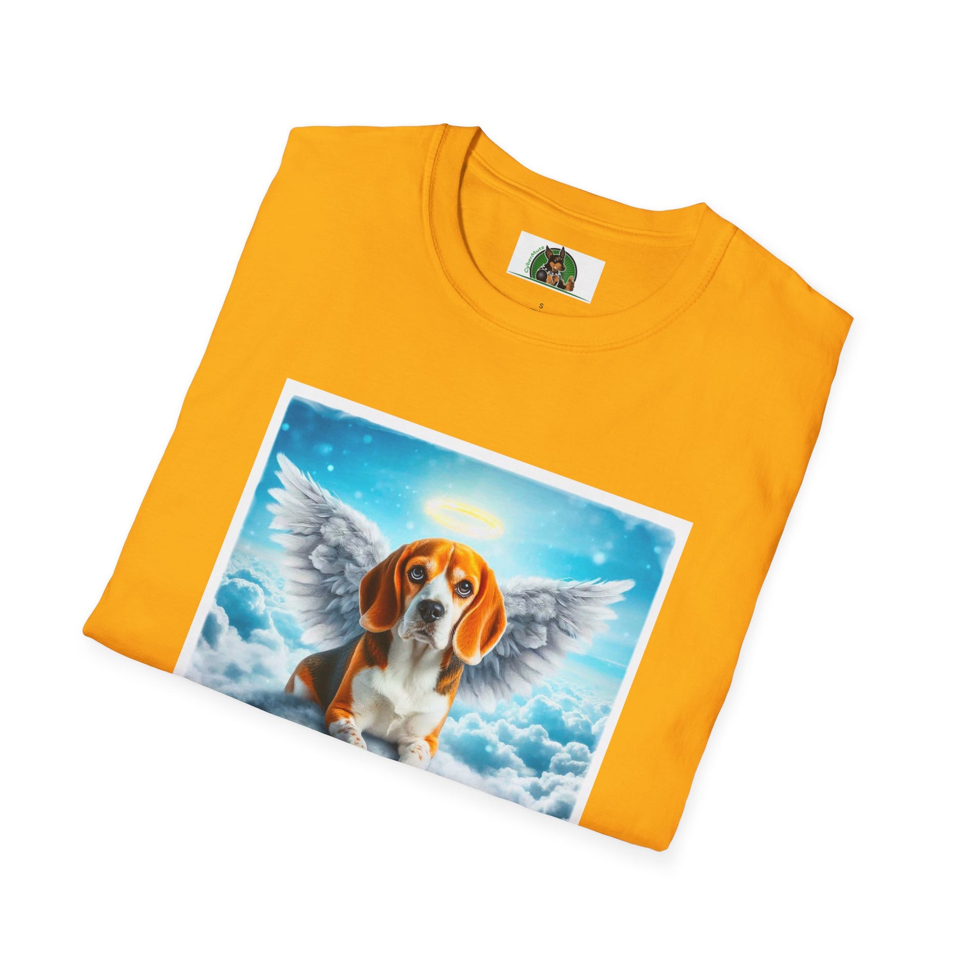 Beagle Angel in Cloud T-Shirt Printify   