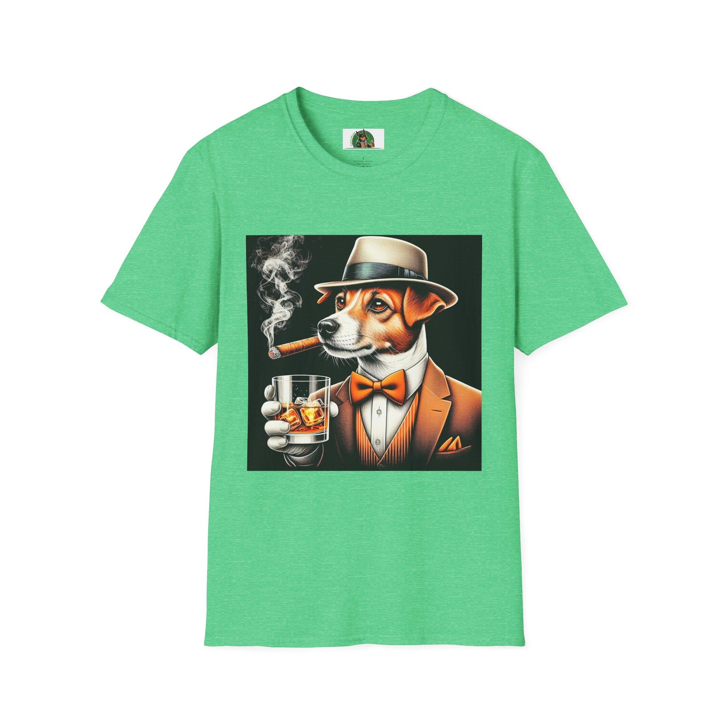 Jack Russell T-Shirt Printify S Heather Irish Green