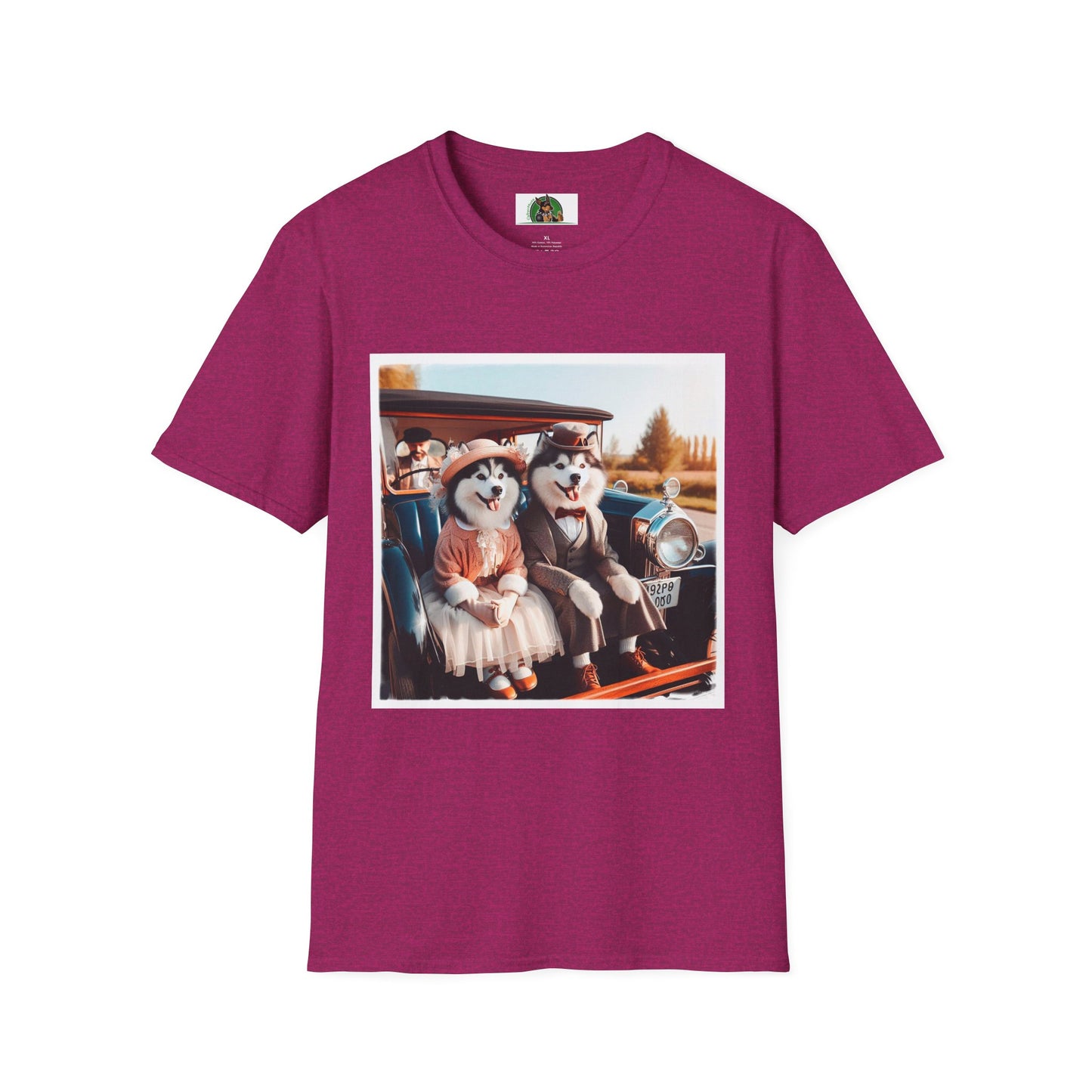 Husky T-Shirt Printify S Antique Heliconia 