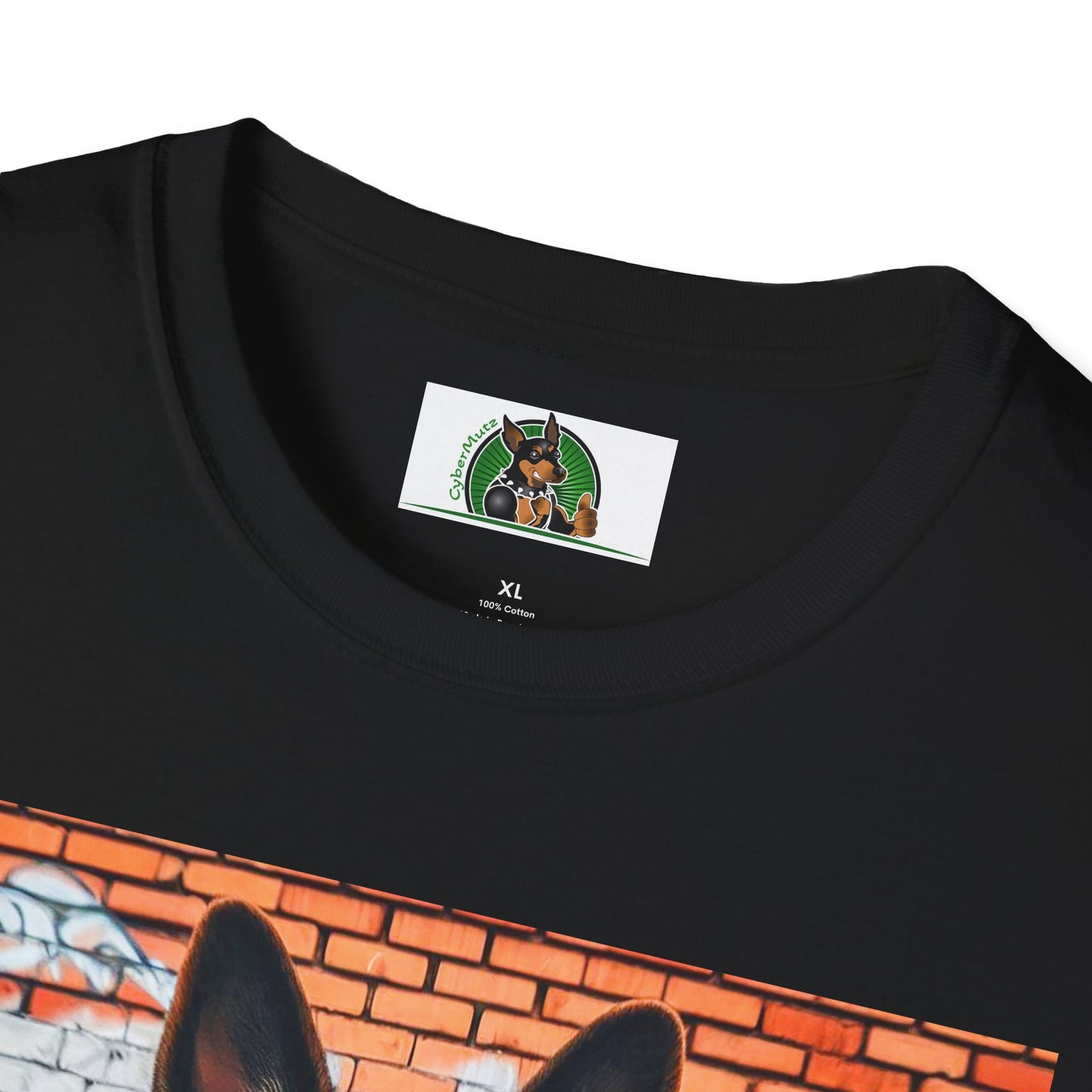 German Shepherd graffiti wall T-Shirt Printify