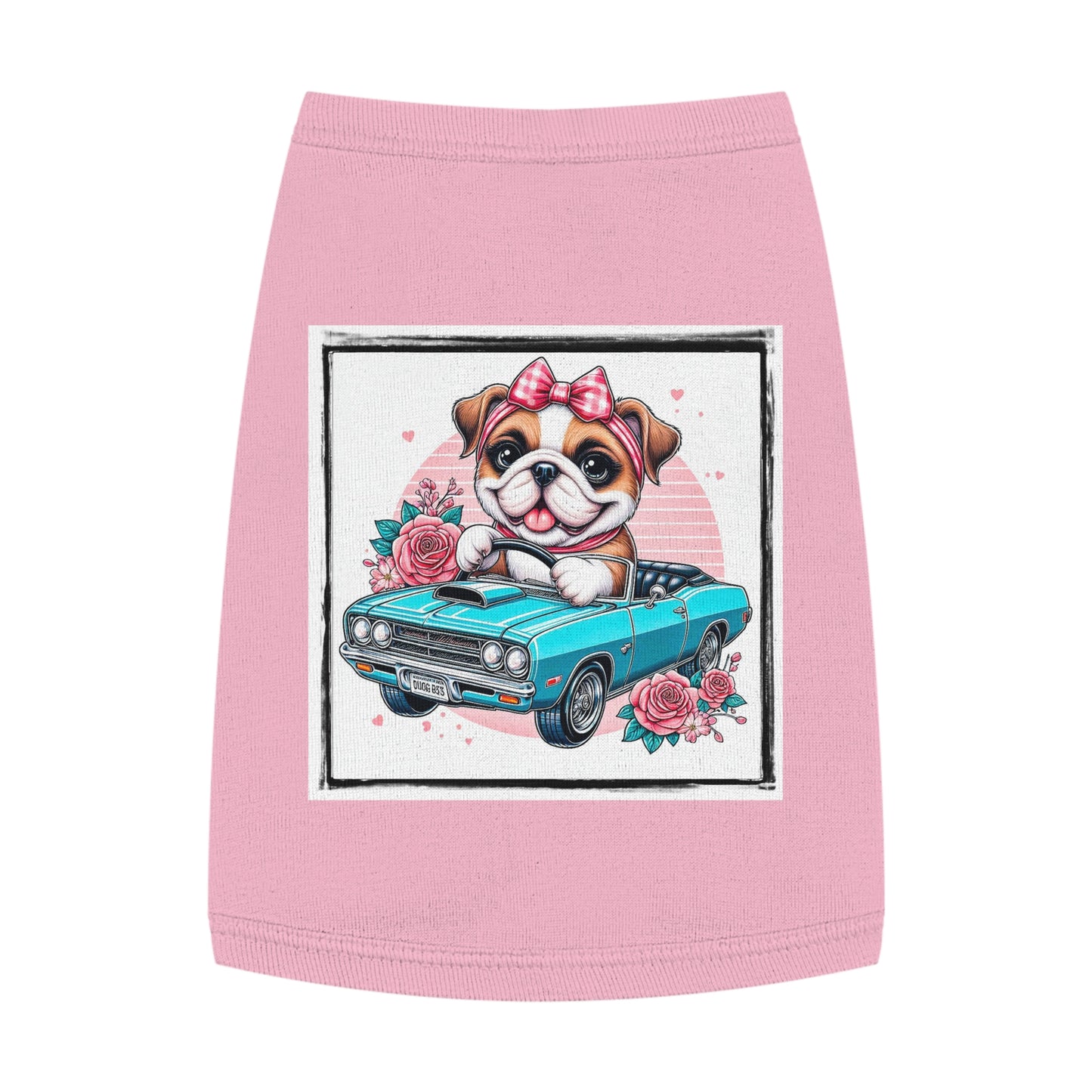 Wacky Pet Tank Top Bulldog Pets Printify M Pink 