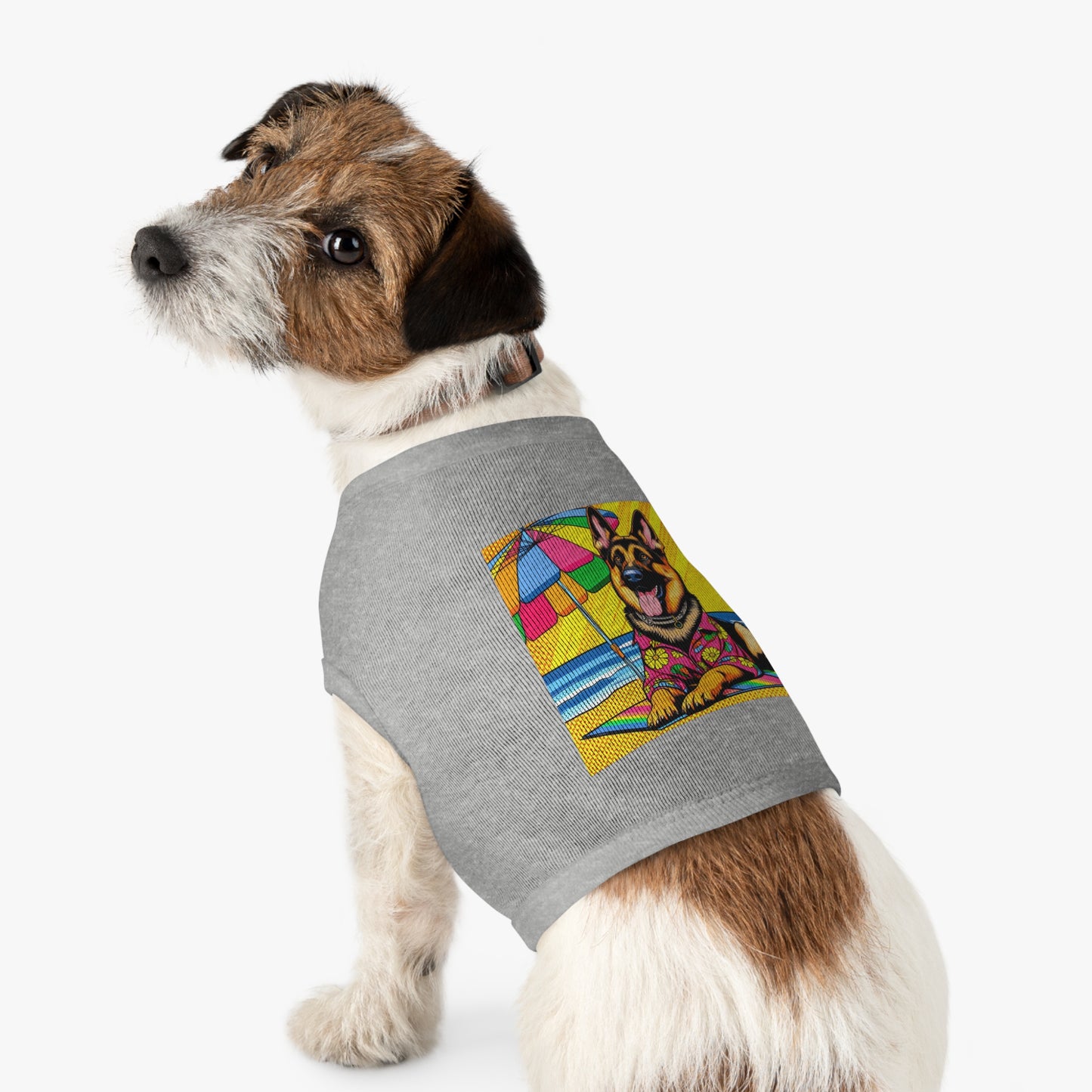 Pet Tank Top German Shepherd vacation Pets Printify