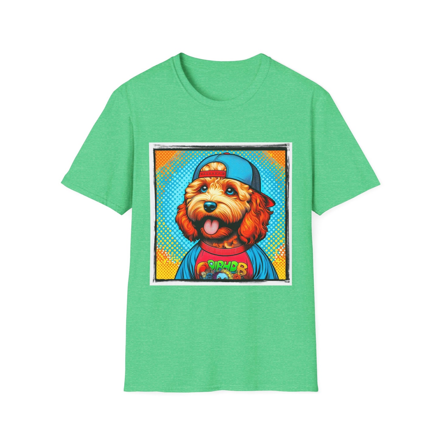 CockerPoo happy smiling t shirt T-Shirt Printify S Heather Irish Green