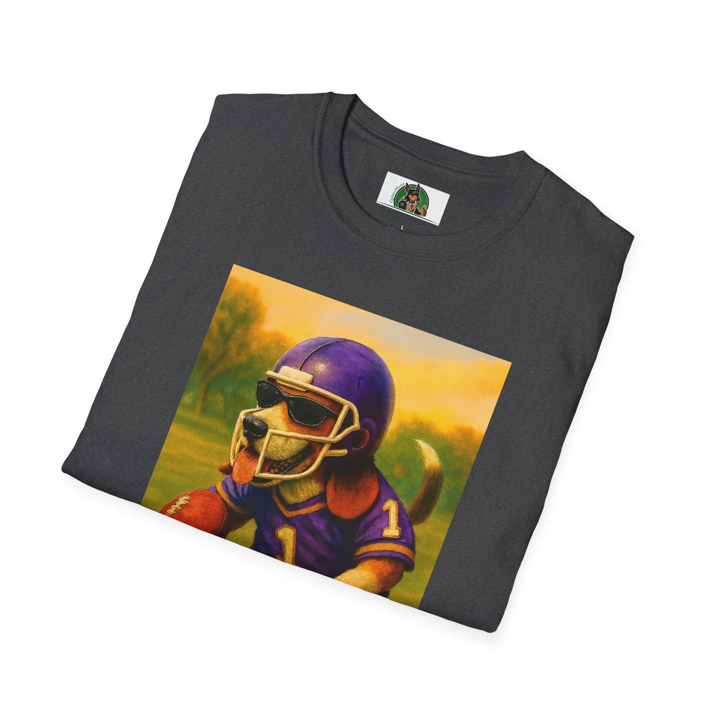 Sports Beagle Football T-Shirt T-Shirt Printify