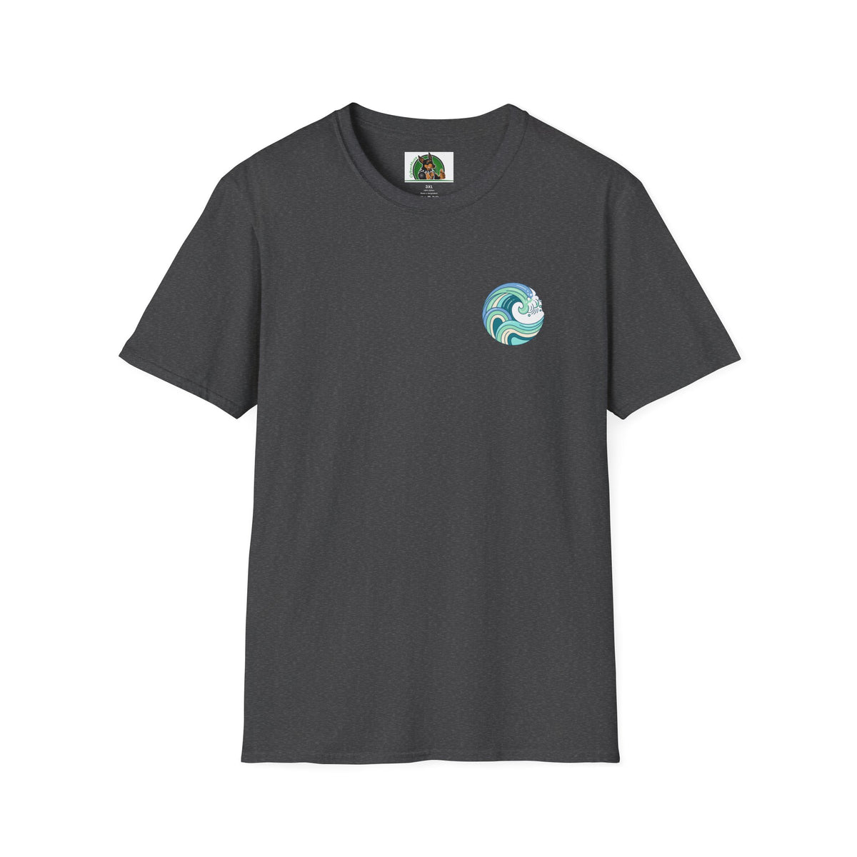 Dalmatian surf day t shirt Back Design