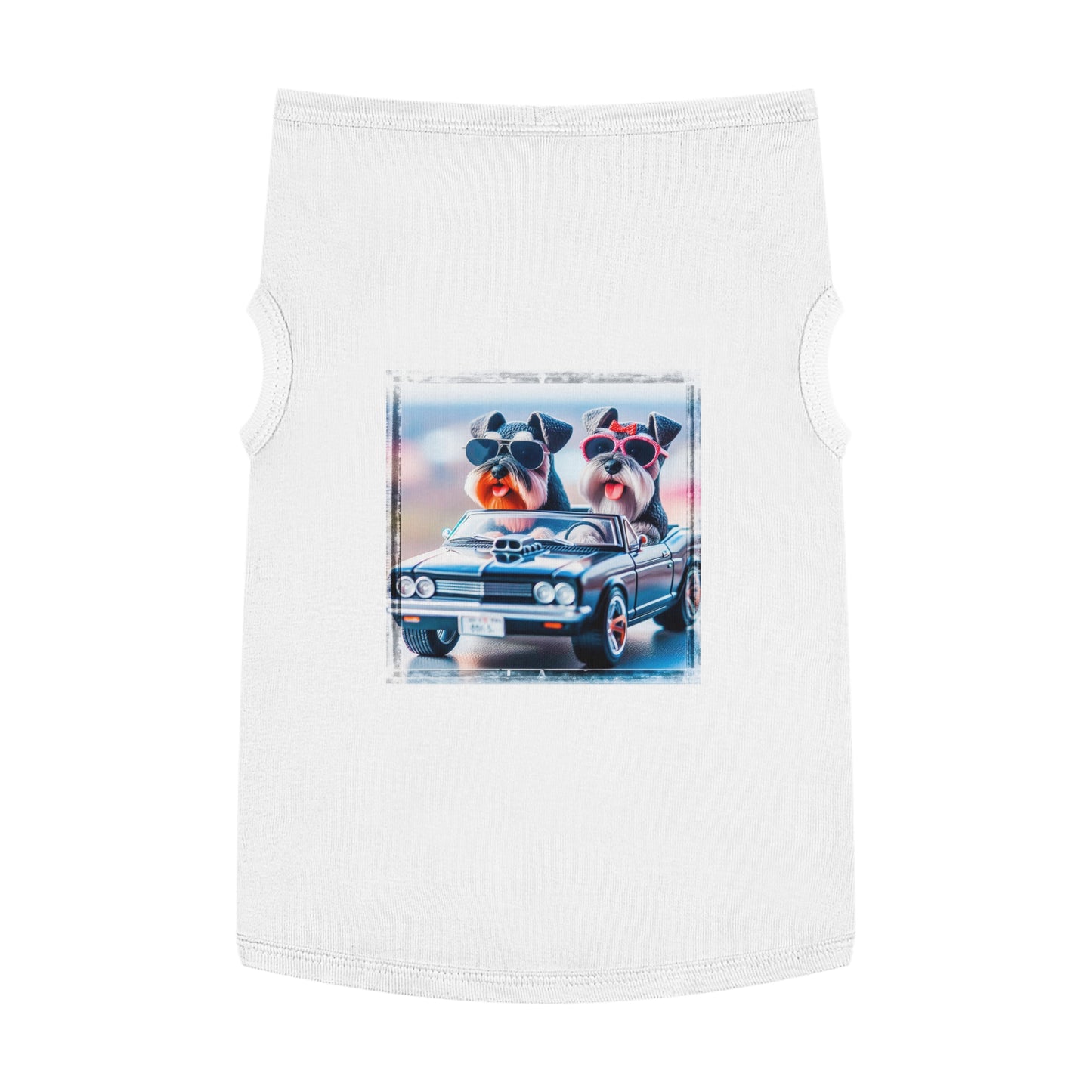 Wacky Pet Tank Top Miniature Schnauzer Pets Printify   