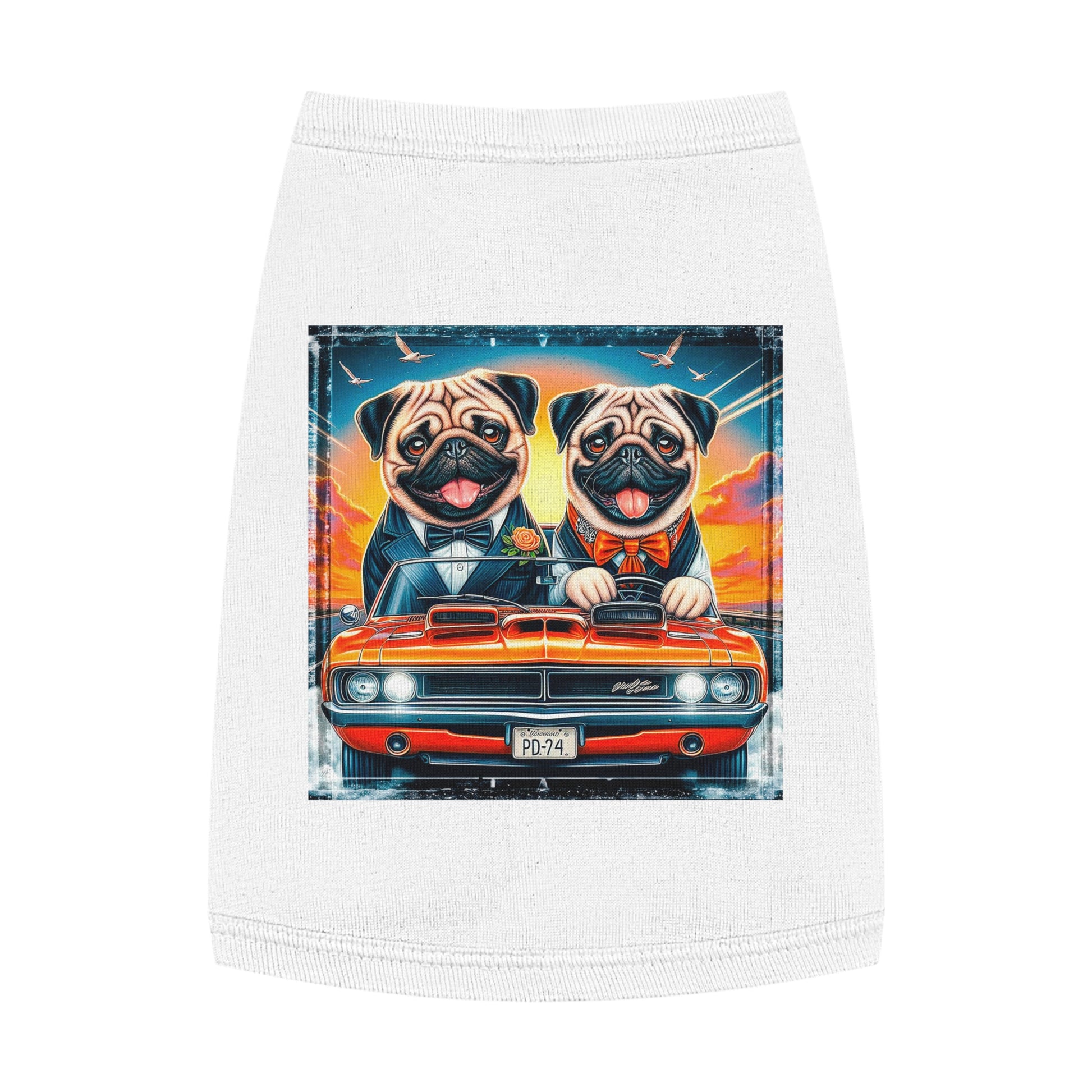 Wacky Pet Tank Top Pug Pets Printify   