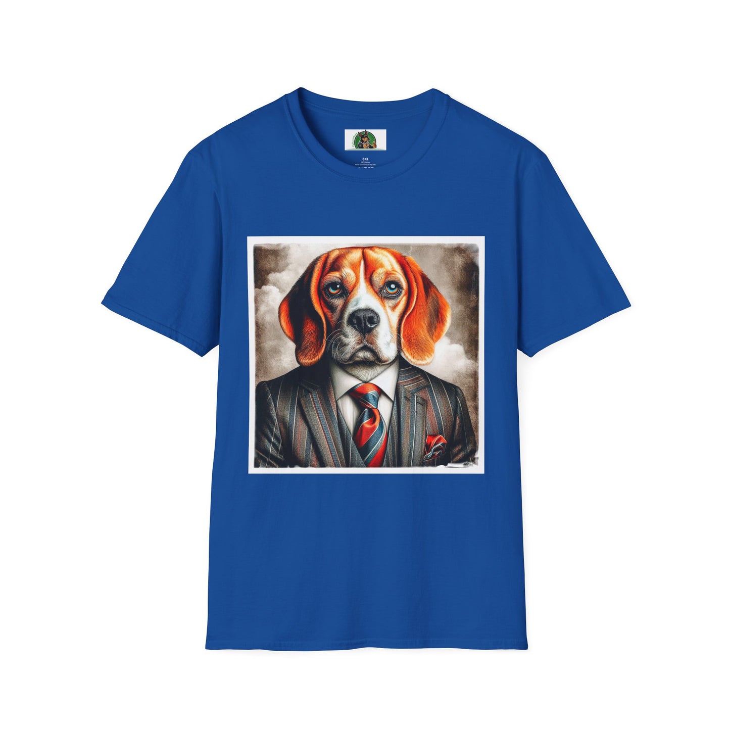 Beagle Wearing Power Suit T-Shirt Printify XS Royal 