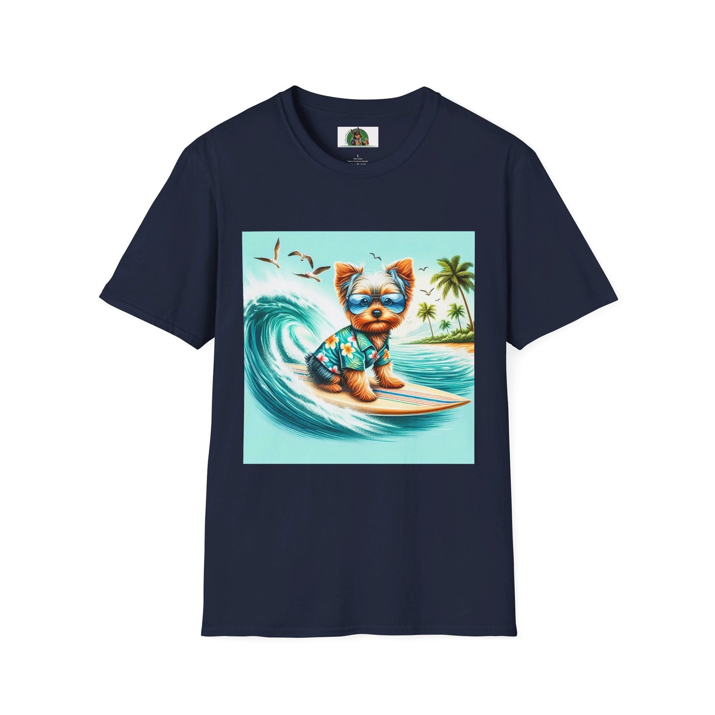 Yorkie T-Shirt Printify S Navy 