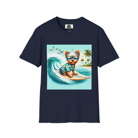 Yorkie T-Shirt Printify S Navy 