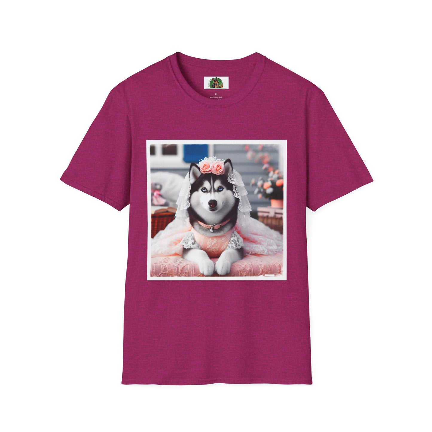 Husky T-Shirt Printify S Antique Heliconia 