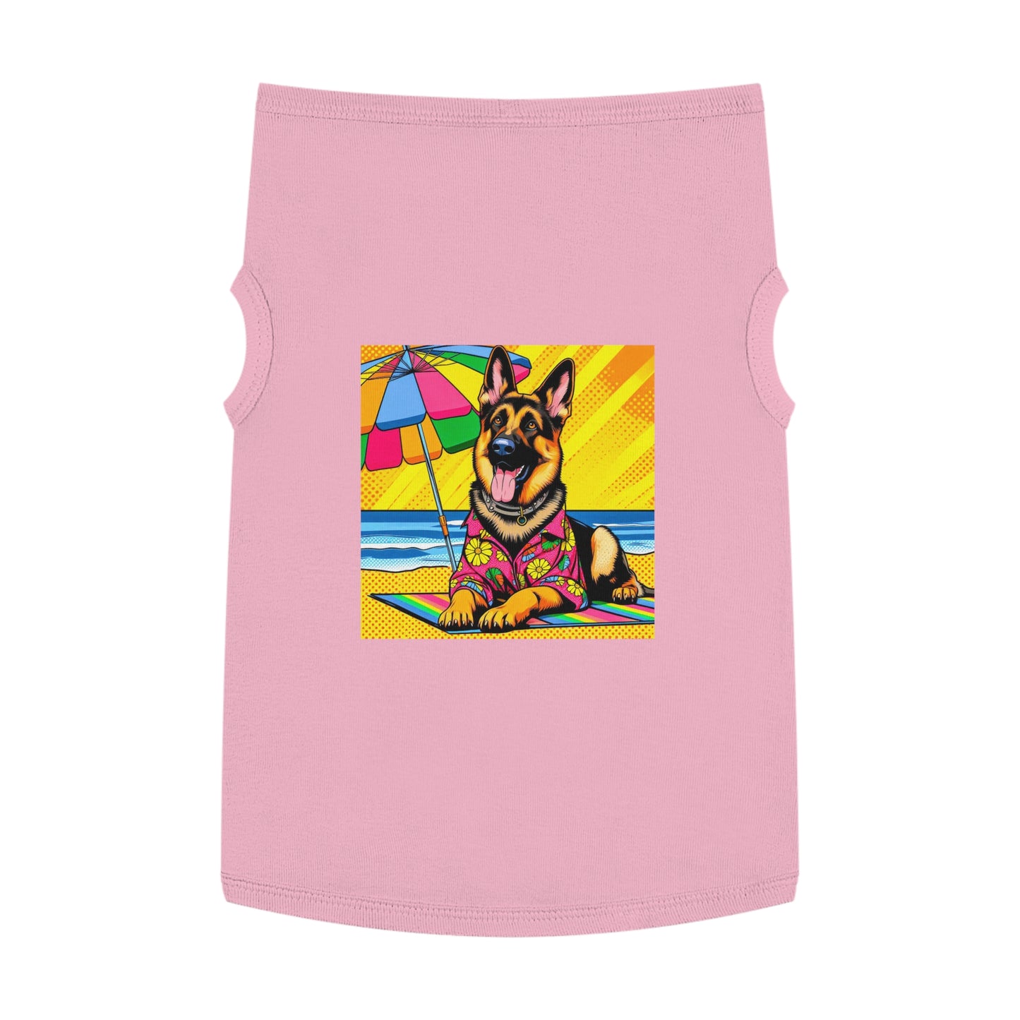 Pet Tank Top German Shepherd vacation Pets Printify XL Pink