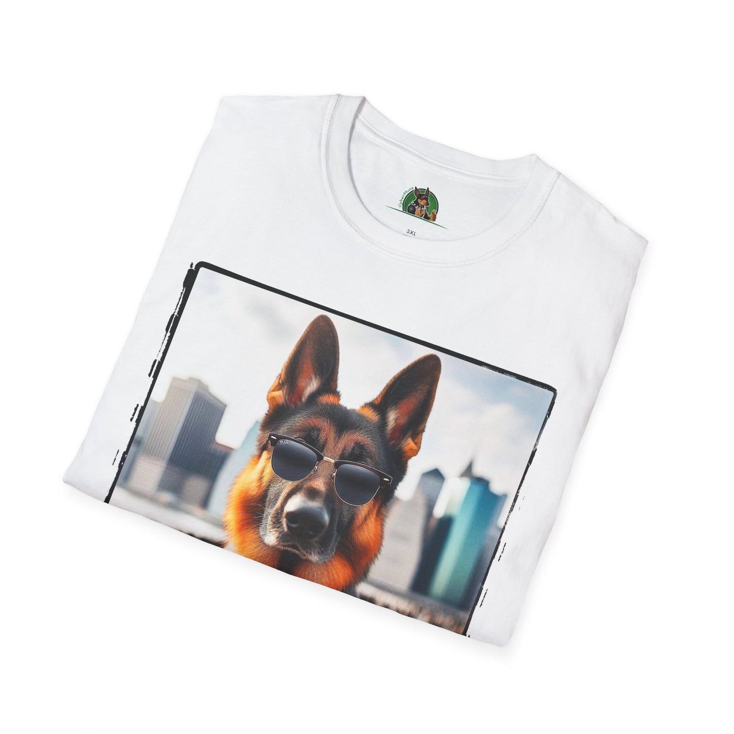 German Shepherd suit and tie shirt T-Shirt Printify