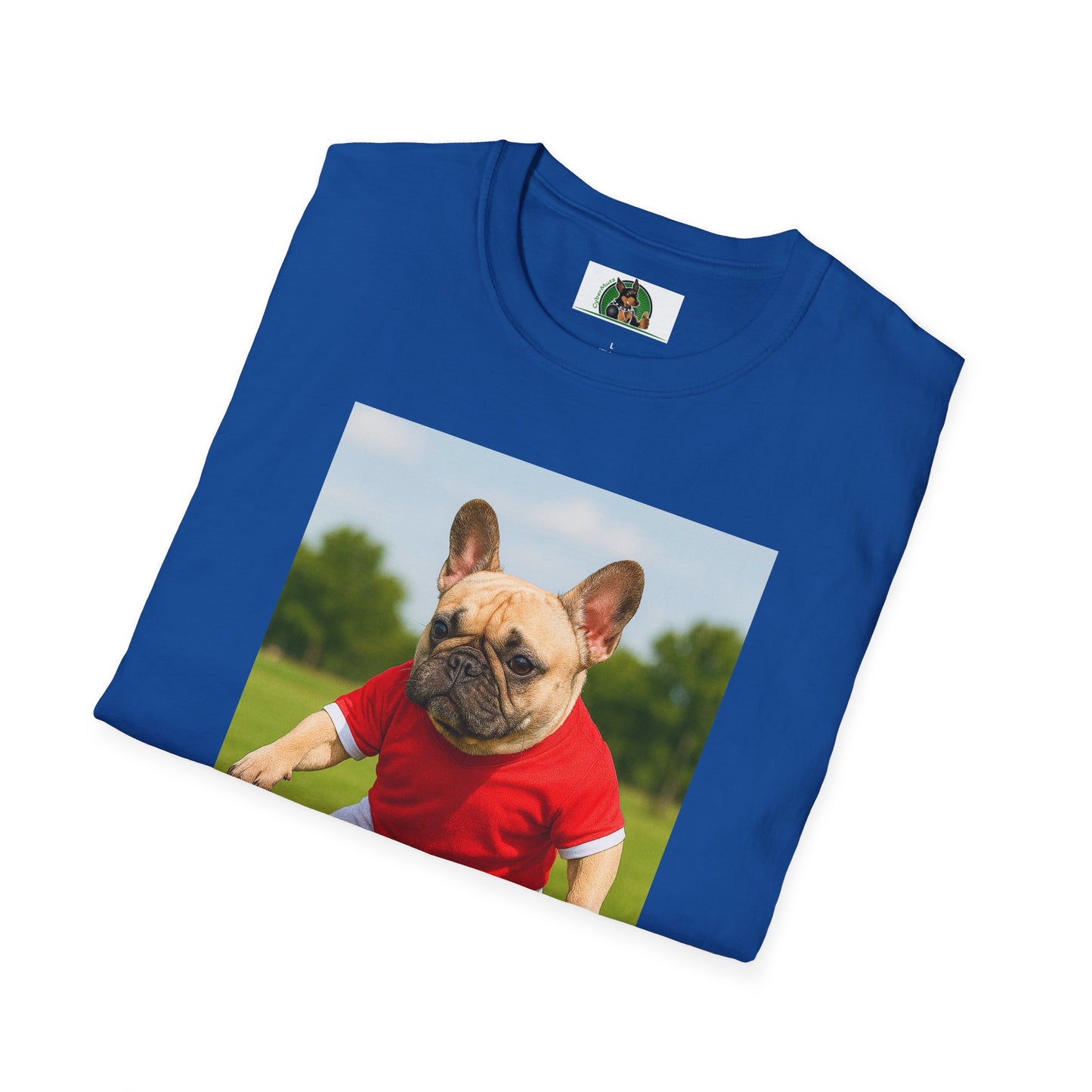 Sports Soccer French Bulldog T-Shirt T-Shirt Printify