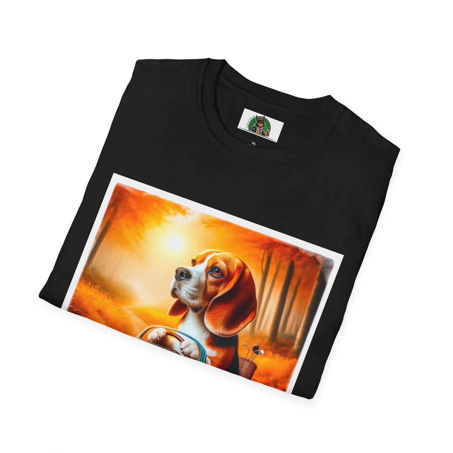 Wacky Beagle Dog Driving Tiny Car T-Shirt Printify   