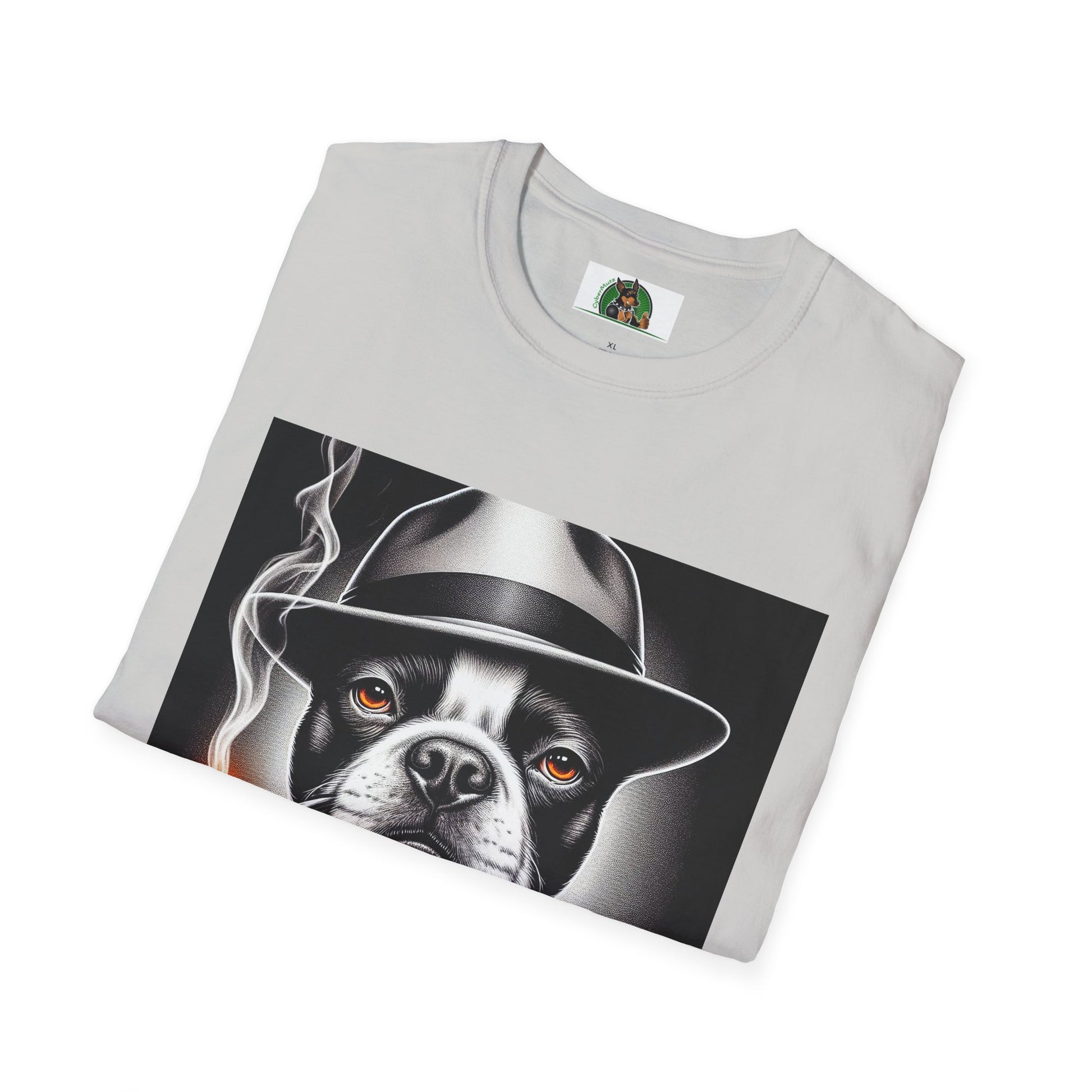 Boston Terrier Dog Smoking Pipe Drinking Whiskey T-Shirt Printify   