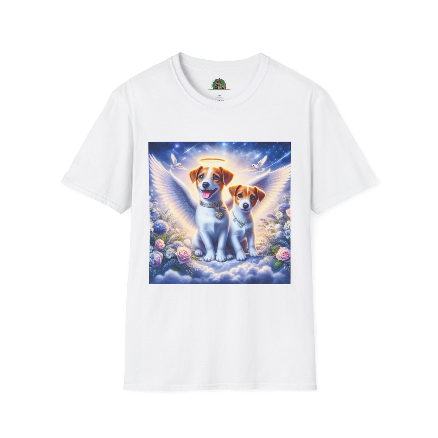 Jack Russell Puppy Angels T-Shirt Printify S White