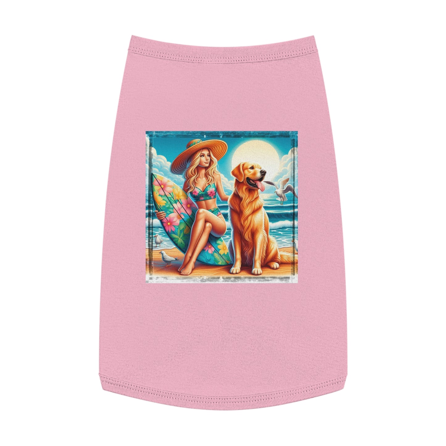 Golden Retriever pet tank top Pets Printify   