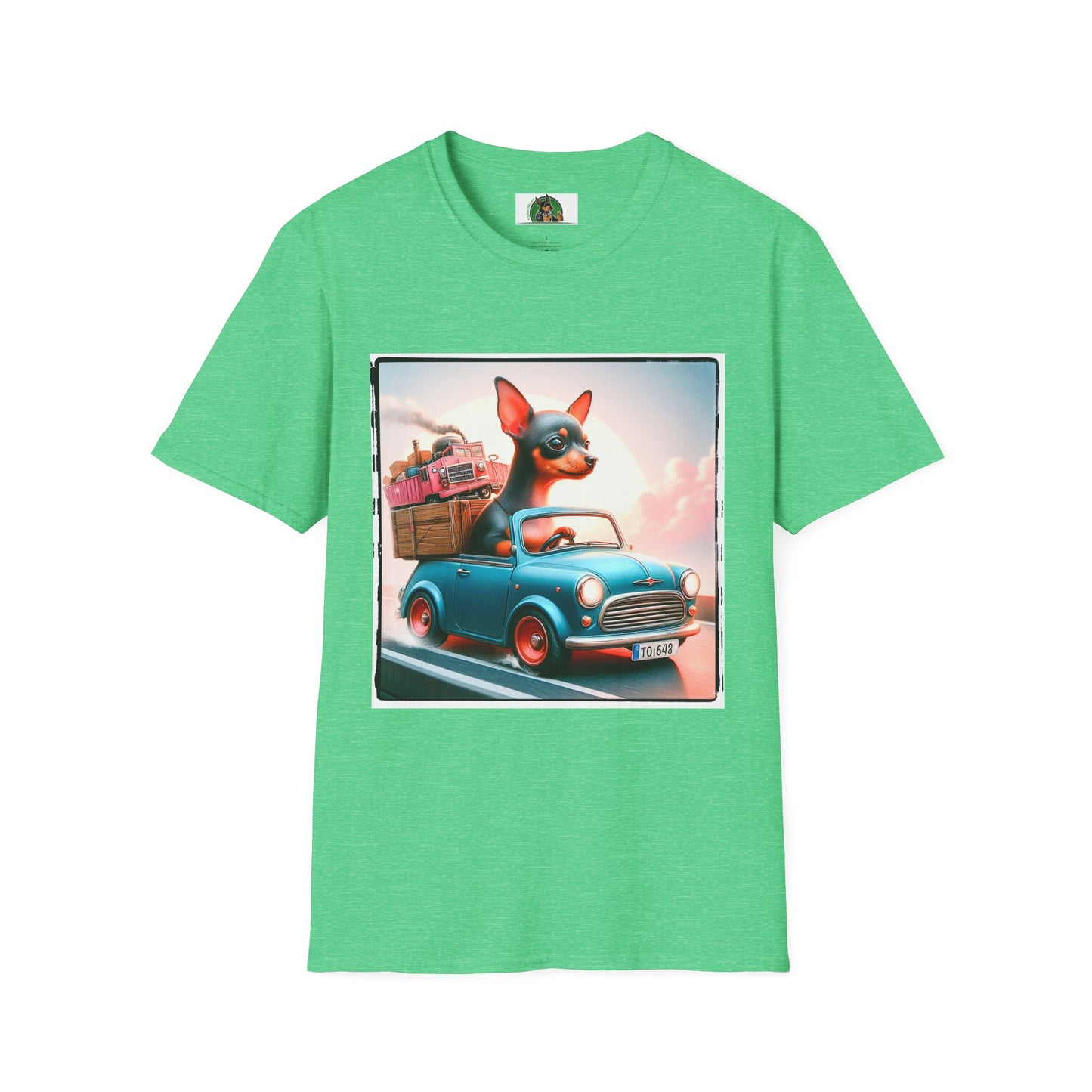 Wacky Min Pin T-Shirt T-Shirt Printify S Heather Irish Green 