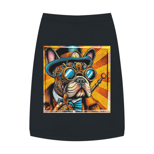 Pet Tank Top French Bulldog steampunk dude t shirt Pets Printify M Black