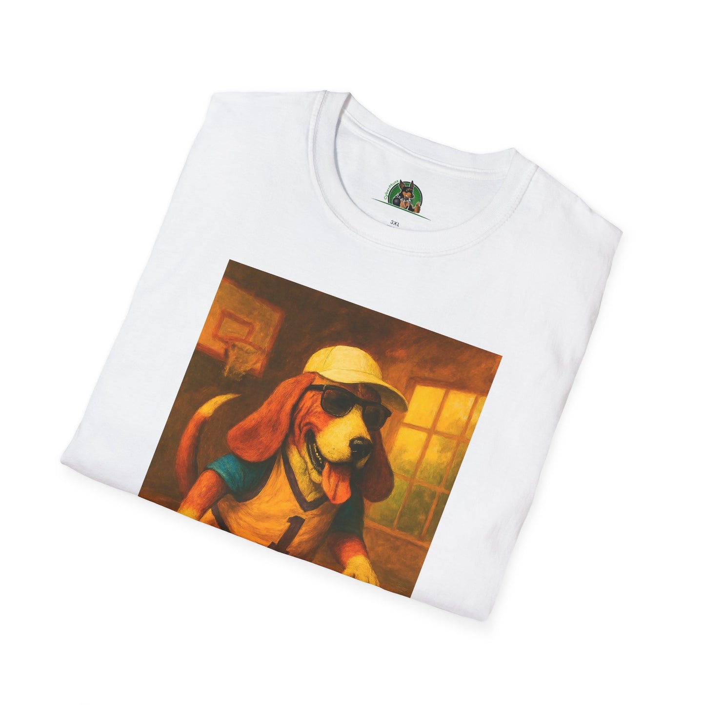 Sports Basketball Bassett Hound T-Shirt T-Shirt Printify